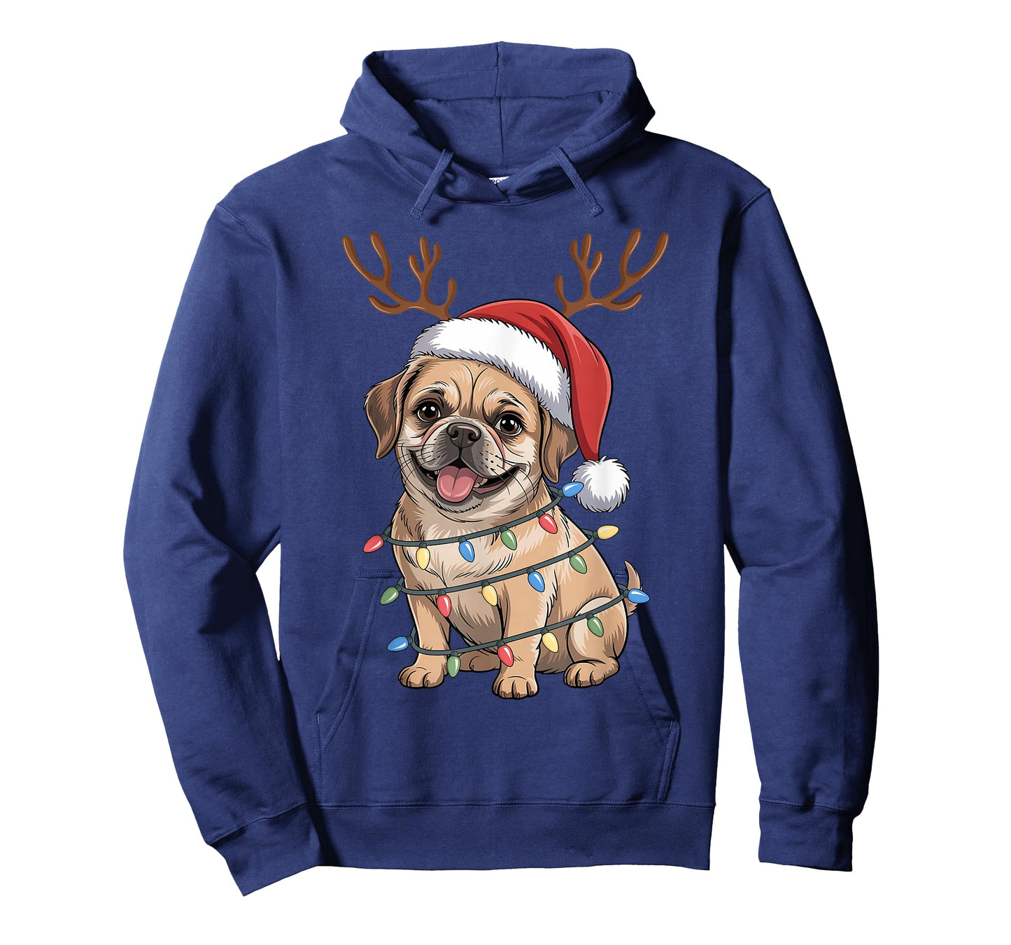 Puggle Dog Christmas Lights Santa Reindeer Xmas Dogs T-Shirt