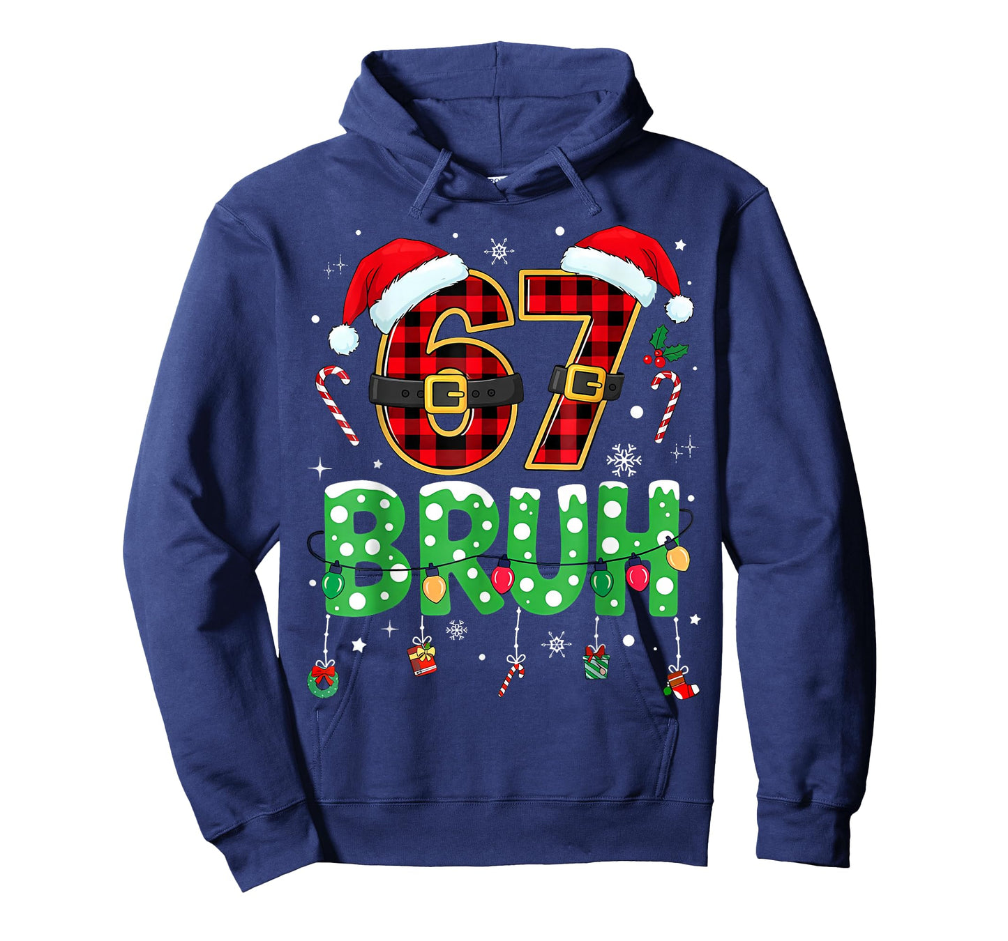 Bruh 67 Six Seven 6 7 Meme Christmas Funny Boy Girl Kids T-Shirt