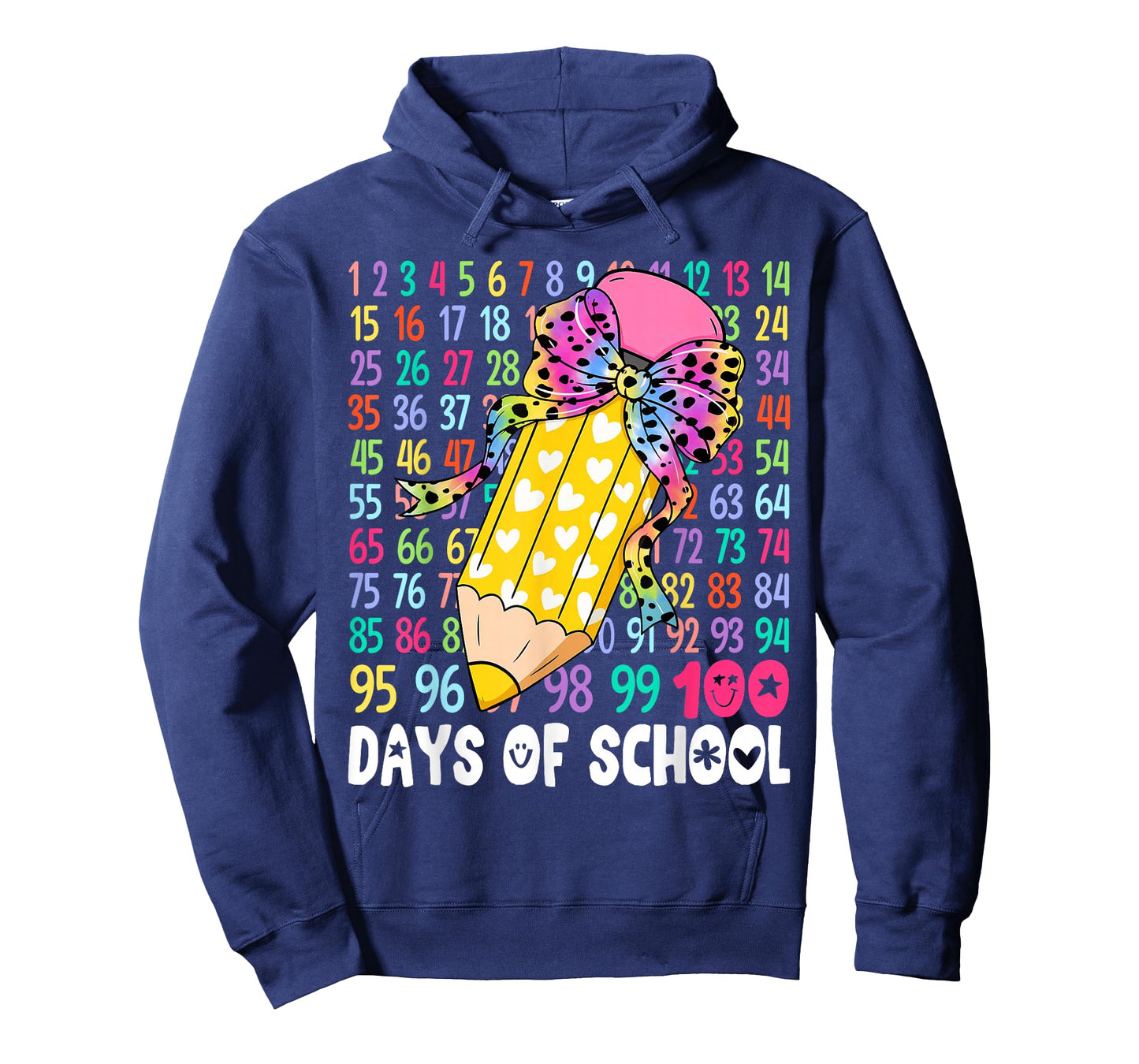 100 Days of School Girls Coquette Bow 100th Day of School T-Shirt
