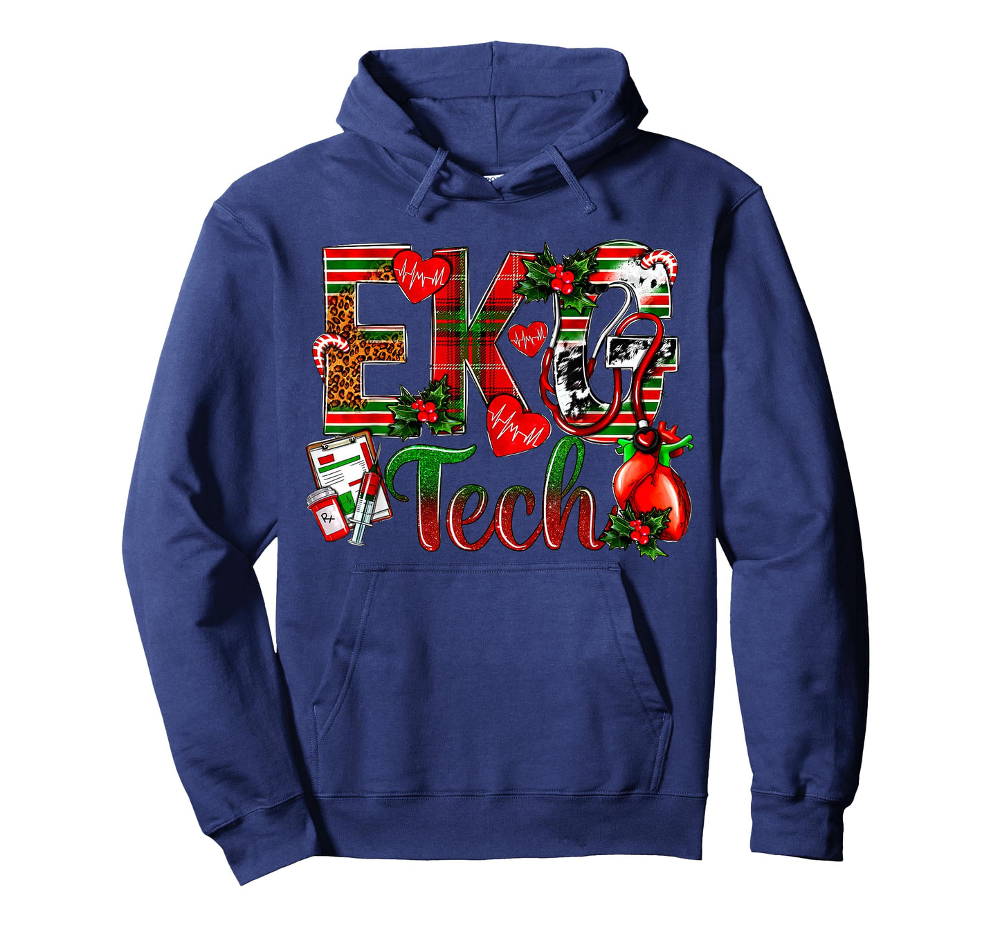 Christmas EKG Tech Electrocardiogram Technologists Medical T-Shirt