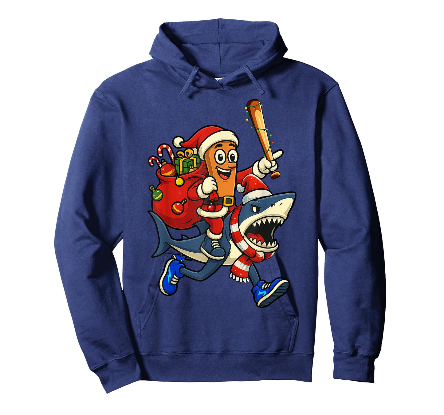 Funny Tung Tung Sahur Riding Tralala Xmas Italian Brainrot T-Shirt