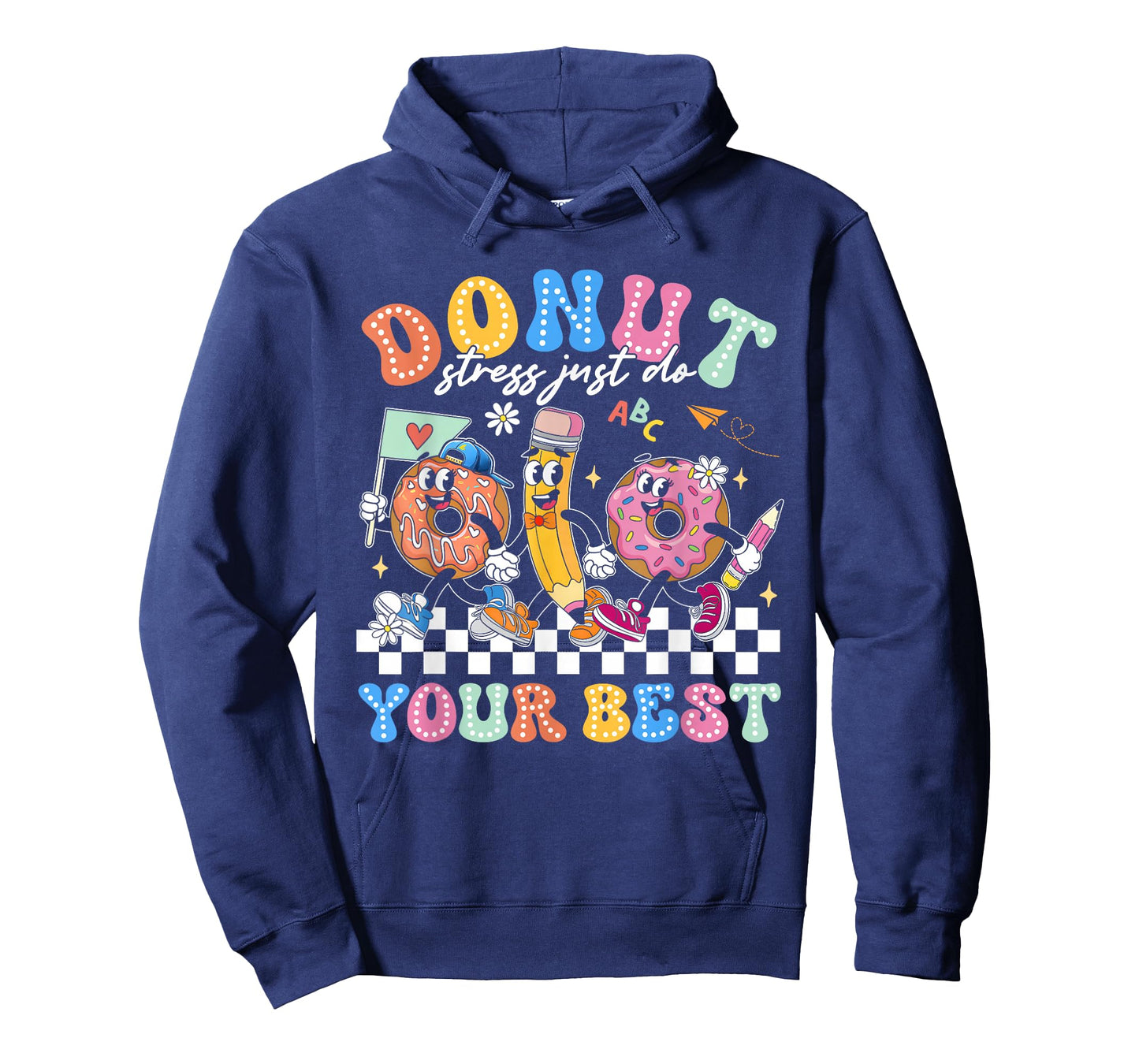 Groovy Donut Stress Just Do Your Best Testing Day Teachers T-Shirt