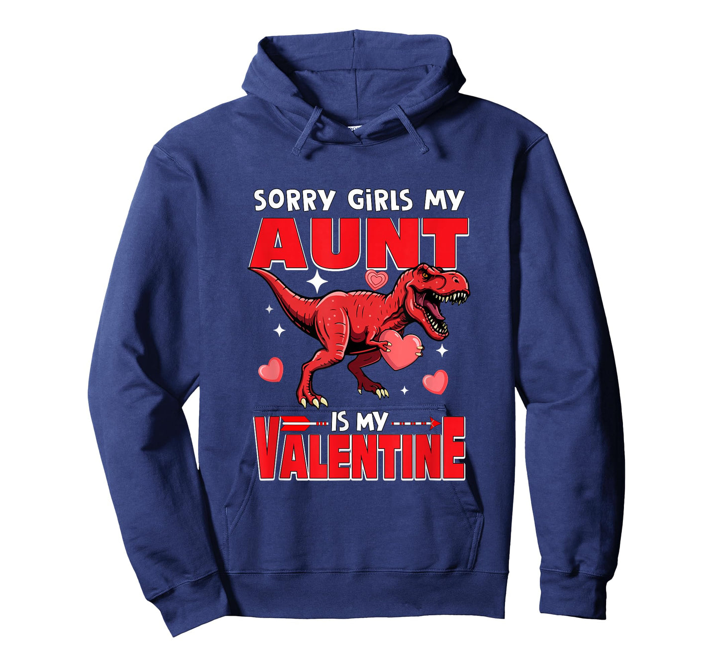 Sorry Aunt is My Valentine Funny Joke Girls Cute T-rex Lover T-Shirt