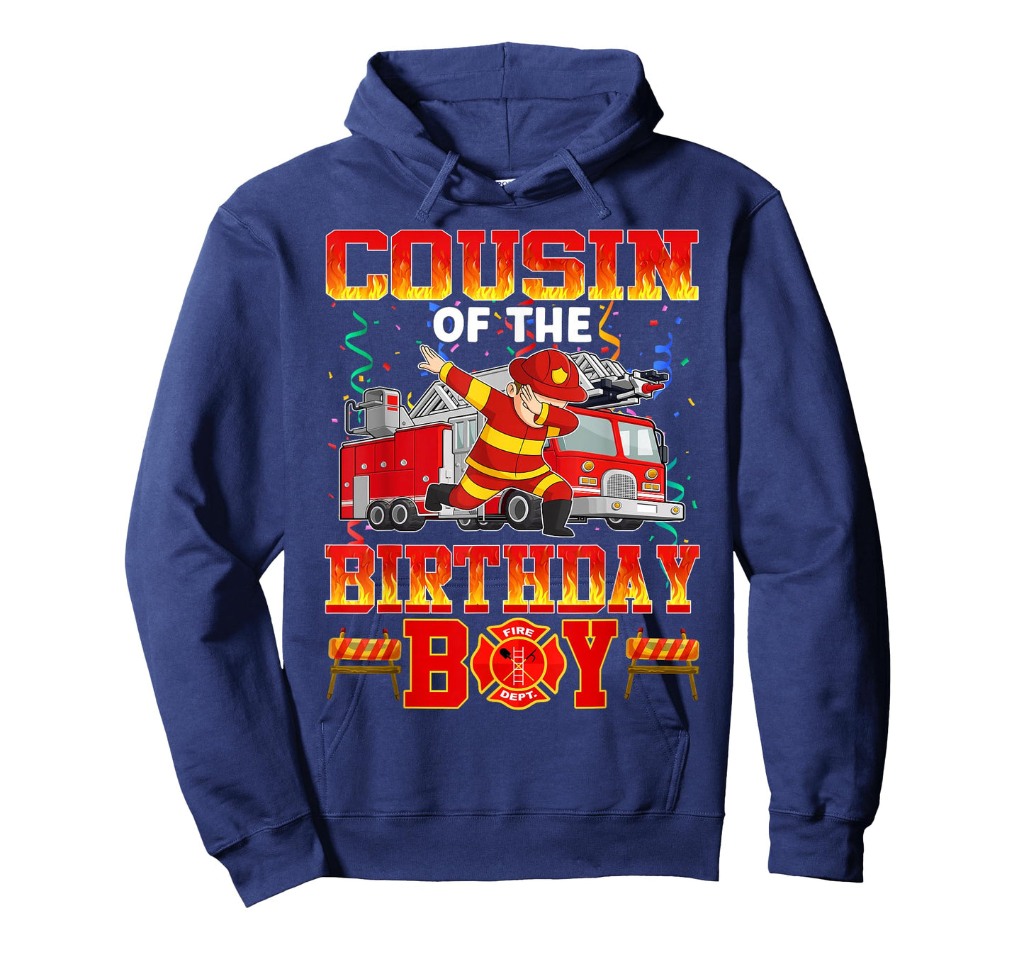 Cousin of The Birthday Boy Fire Truck Firefighter Boys T-Shirt