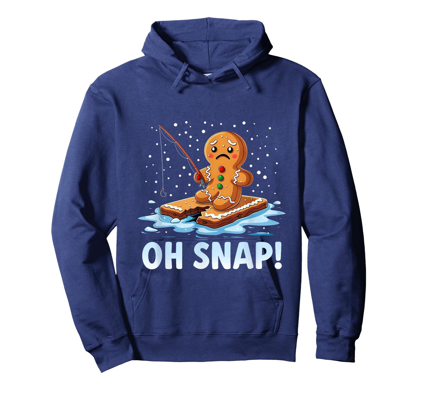 Oh Snap Gingerbread Man Christmas Fishing Fisher Men T-Shirt