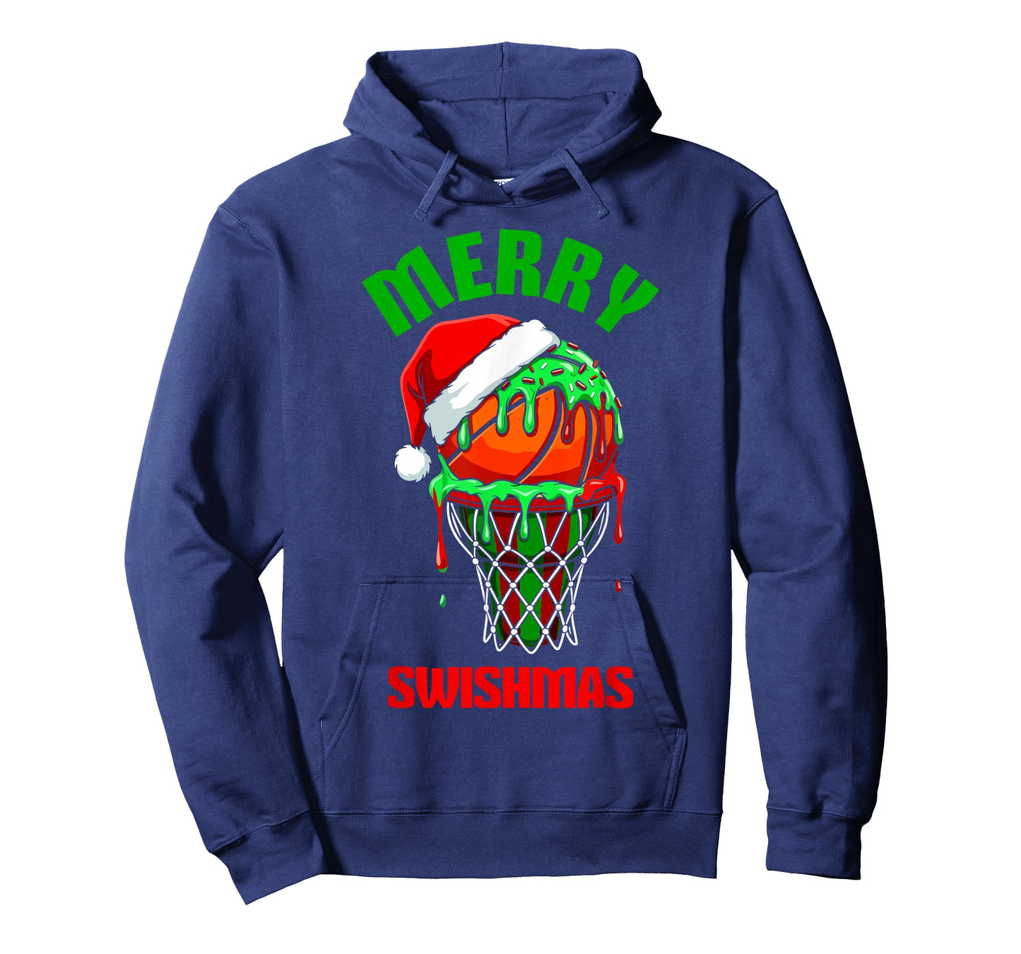 Merry Swishmas Basketball Ugly Christmas Xmas Men Boys Kids T-Shirt