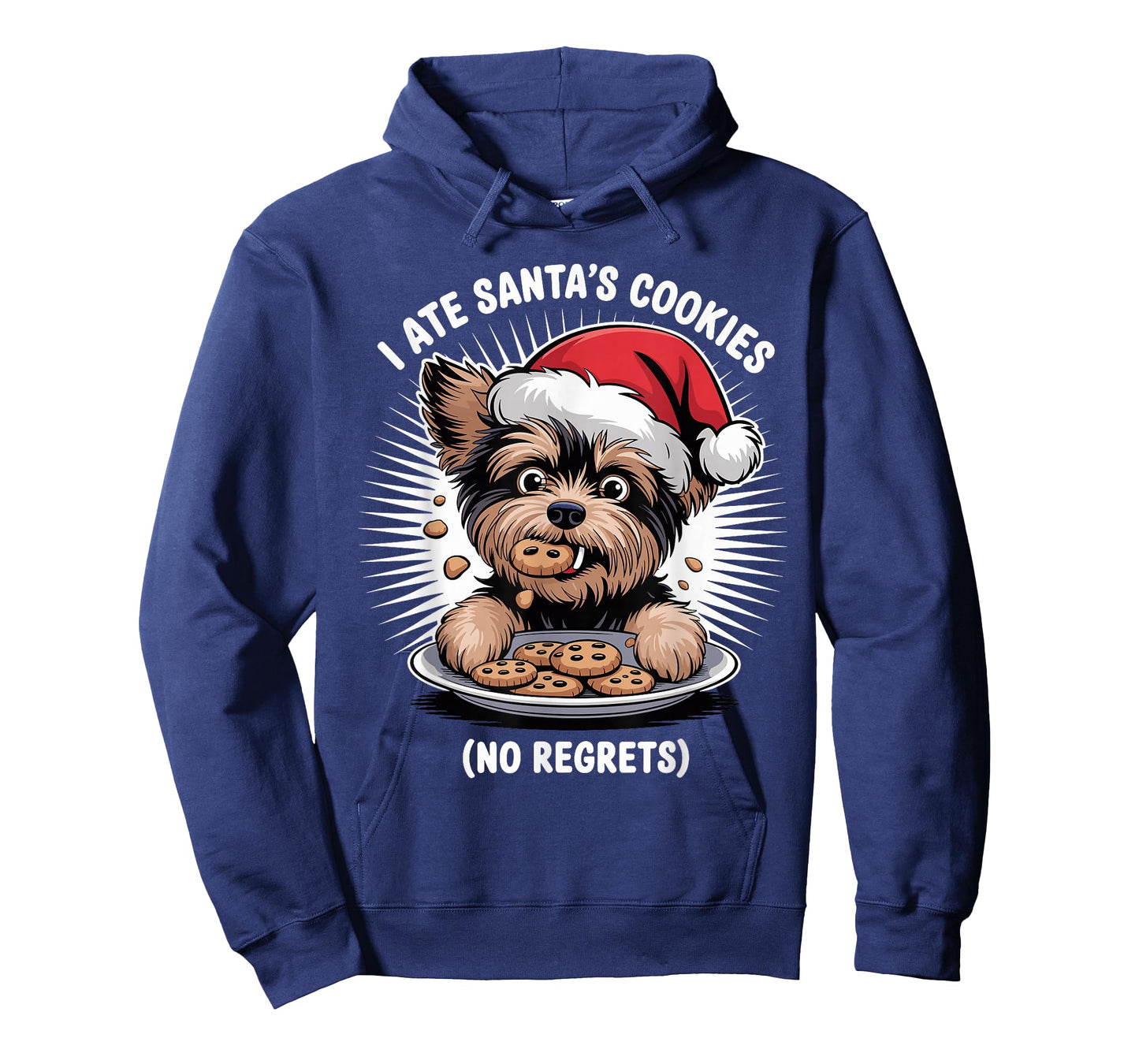 I Ate Santas Cookies Xmas Puppy Funny Christmas Yorkiepoo T-Shirt
