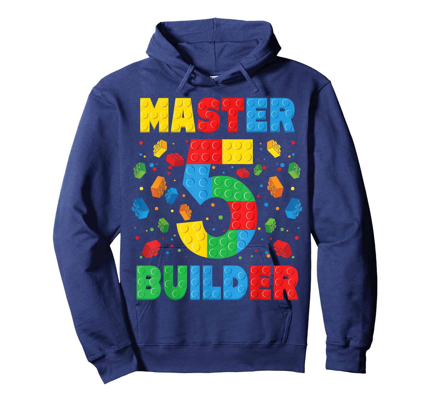 Master Builder Age 5th Birthday Squad Block Building T-Shirt