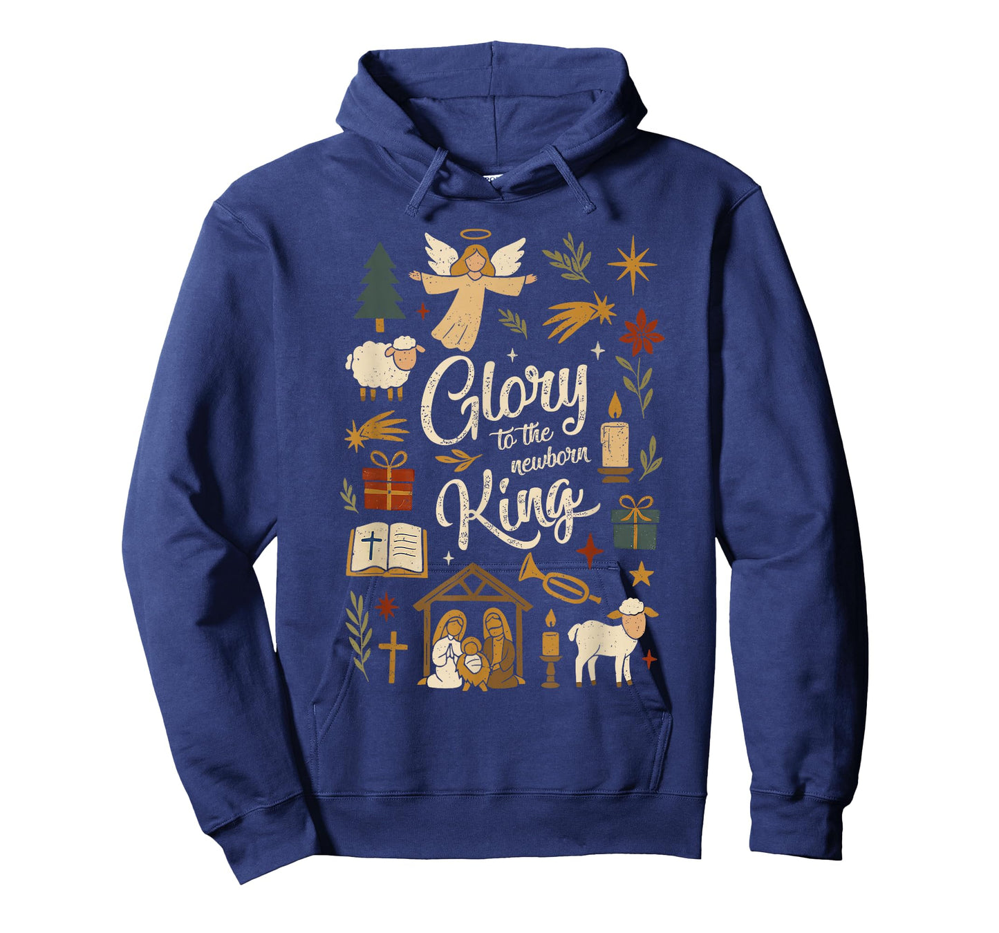 Glory to The Newborn King Christmas Nativity Scene Christian T-Shirt