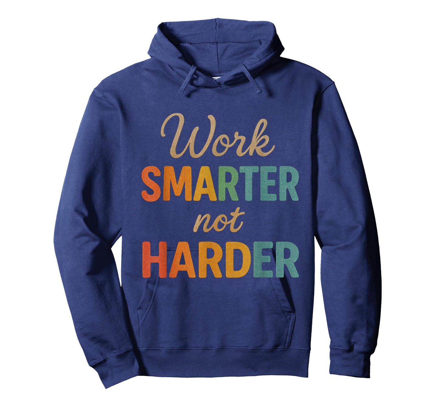 Work Smarter Not Harder Retro Motivational Typography Art T-Shirt