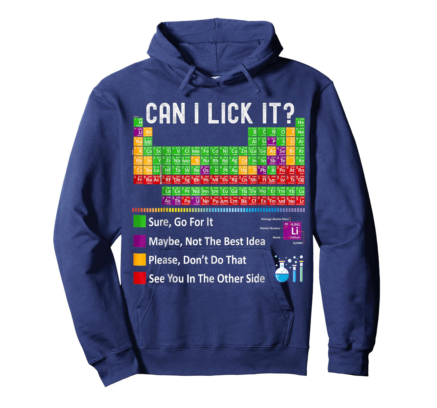Can I Lick It Periodic Table Chart Science Teacher Cool Meme T-Shirt