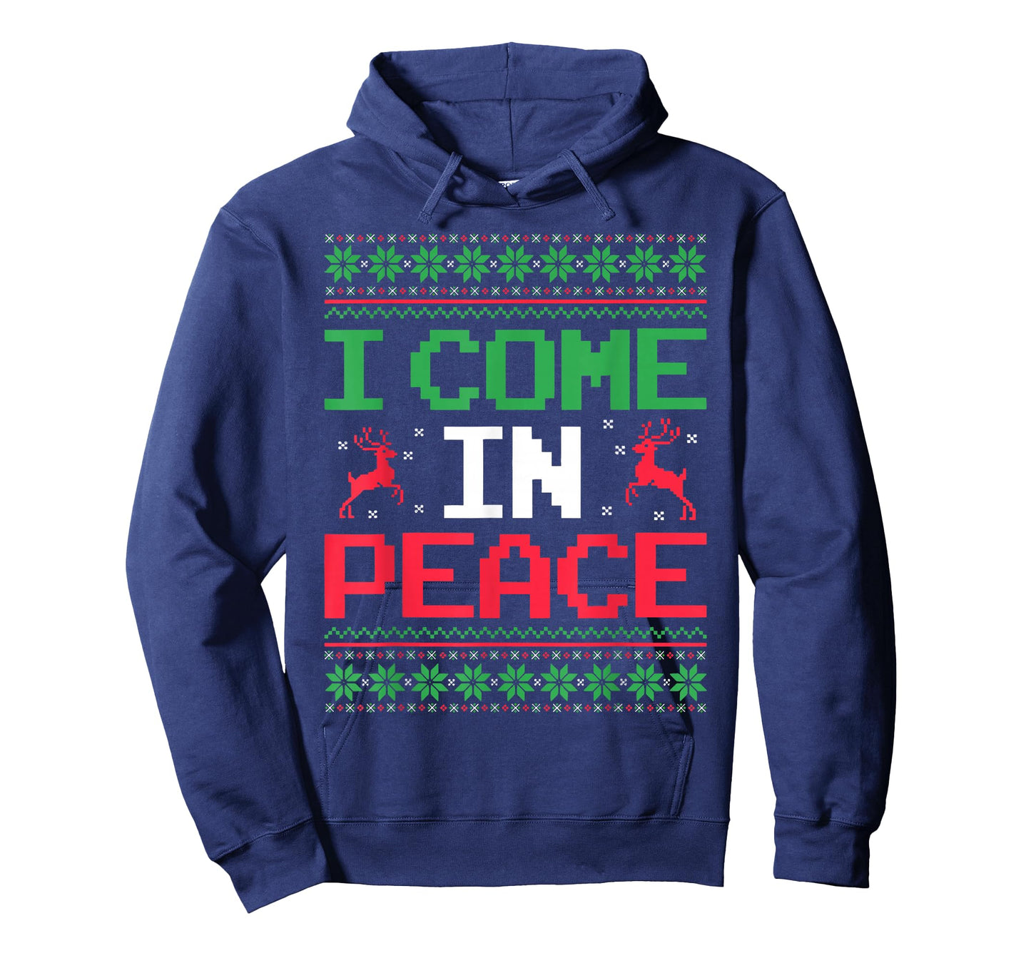 I Come in Peace Couple Matching Ugly Christmas Sweater T-Shirt