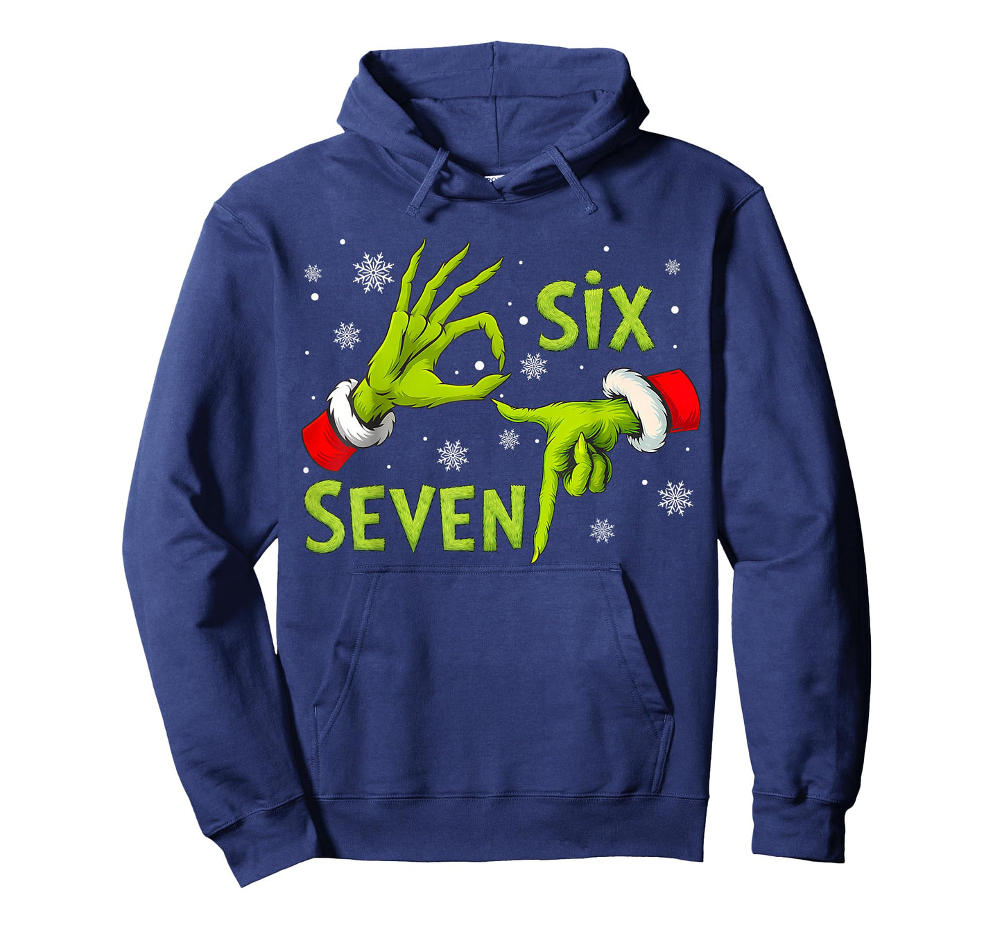 Funny Six Seven 67 Meme 6 7 Christmas Elf Hand Boys Teens T-Shirt