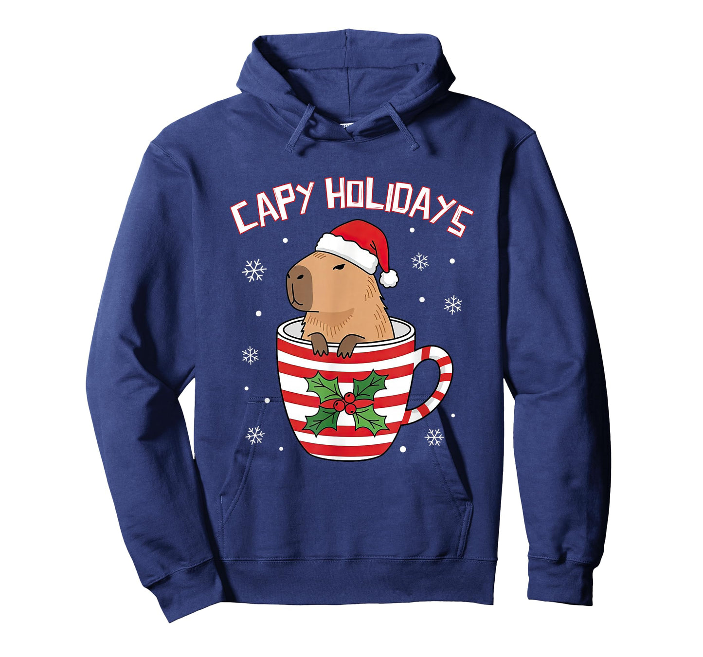 Capy Holidays Christmas Capybara Santa Hat Xmas Boys Girls T-Shirt