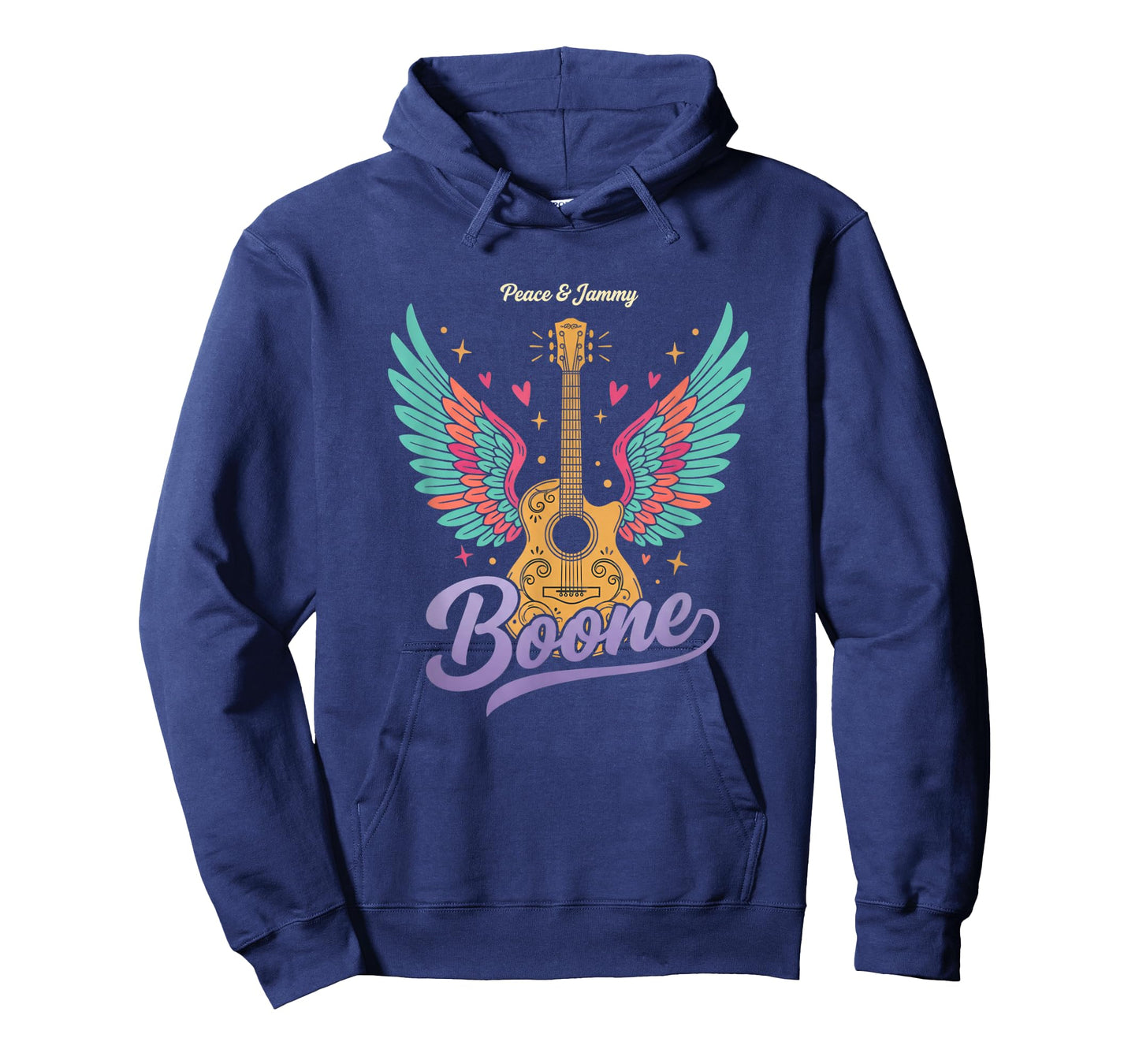 Boone Peace & Jammy Guitar Wings Girls Music Fan T-Shirt