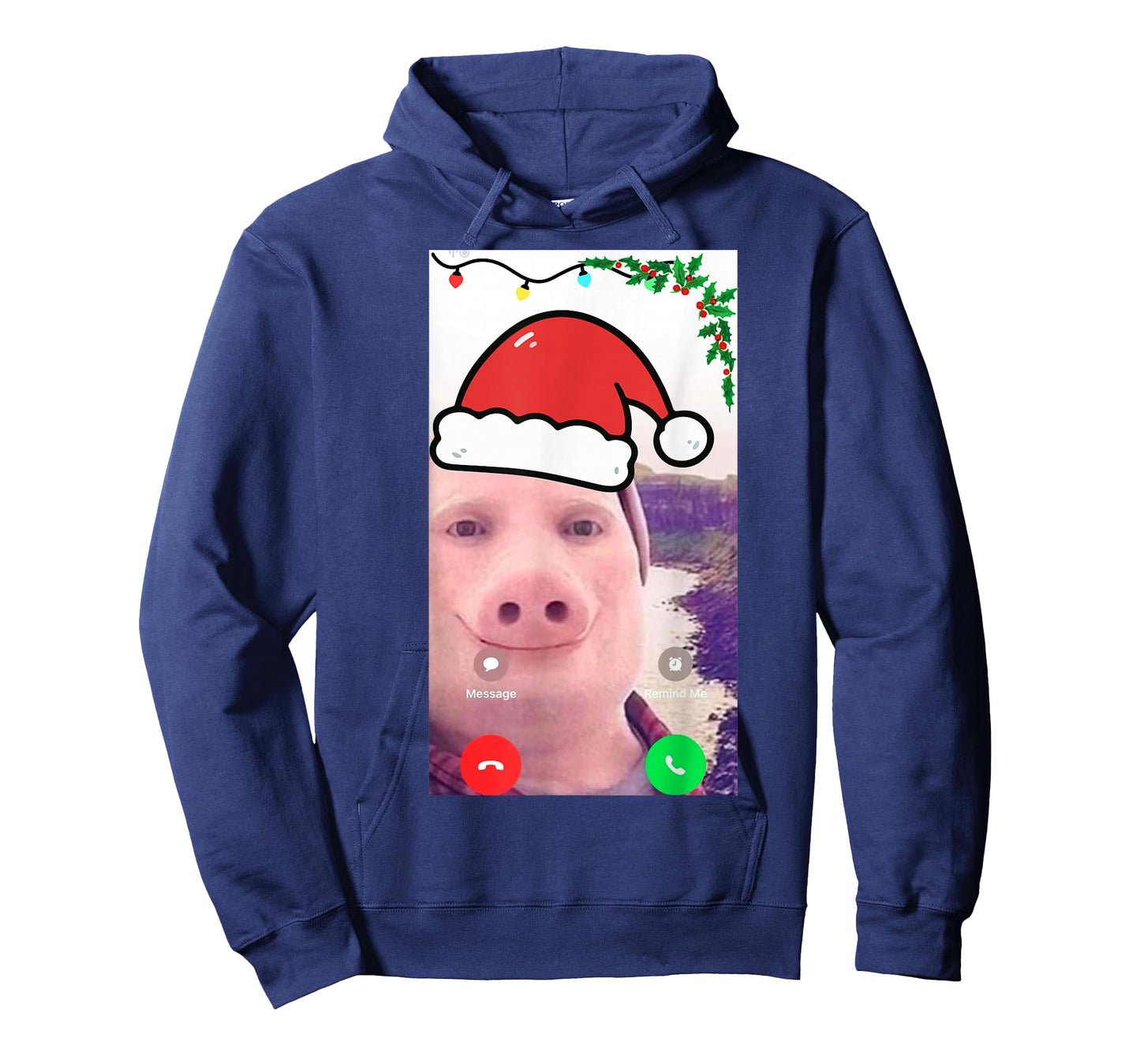 Funny gen z Humor brainrot Christmas John Pork Calling Meme T-Shirt