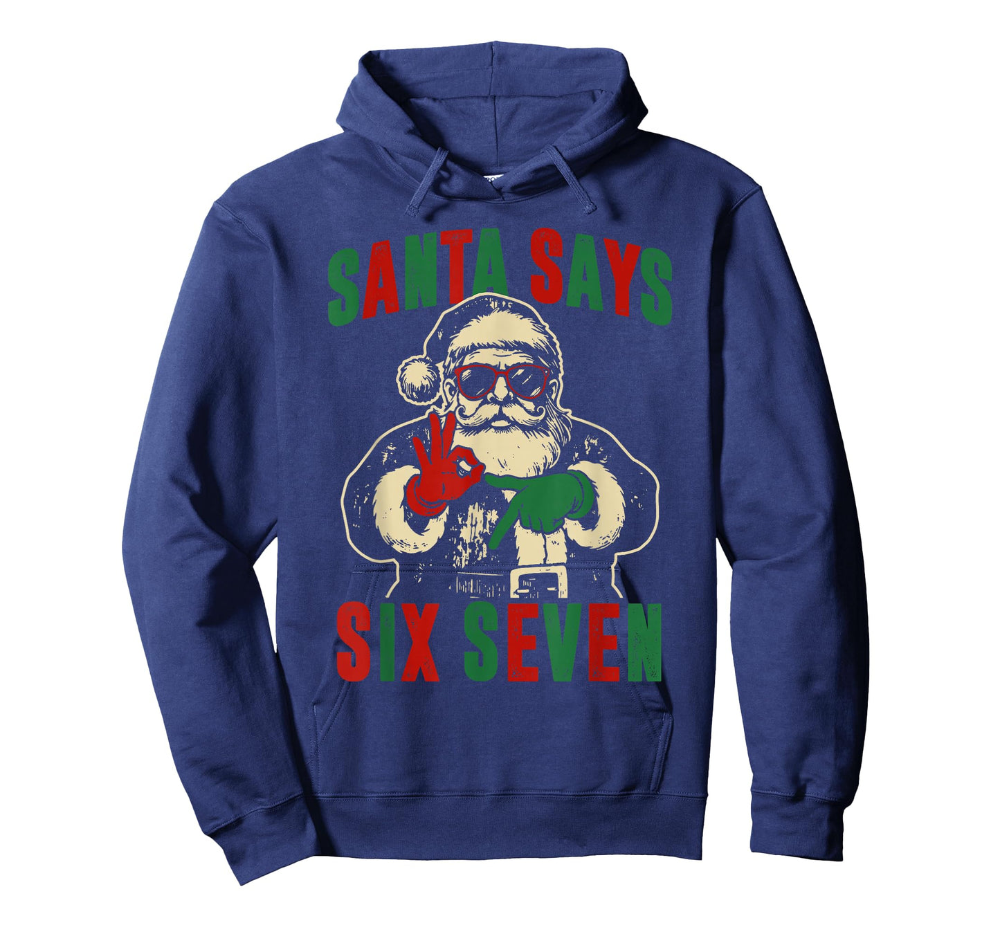Funny Santa Says Six Seven Retro 67 Meme Cool Christmas T-Shirt