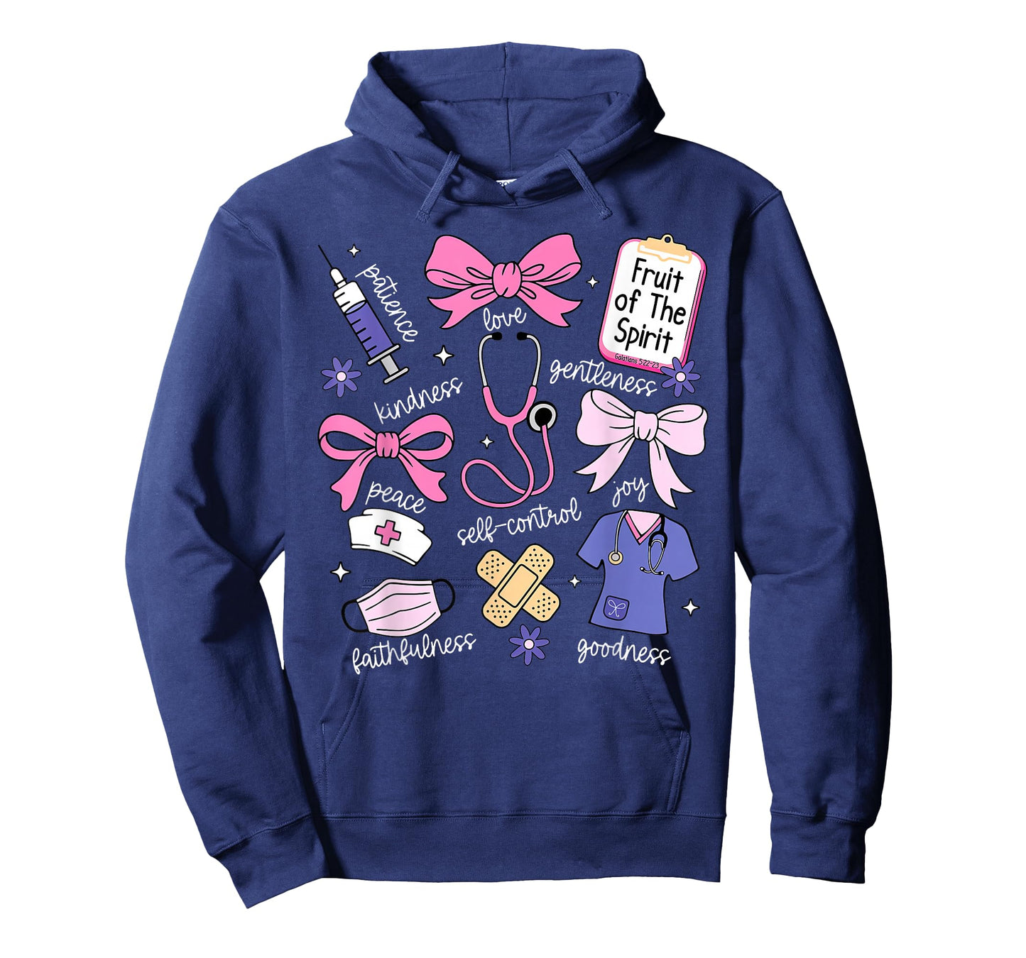 Coquette Bow Fruit of The Spirit Registered Nurse Christian T-Shirt