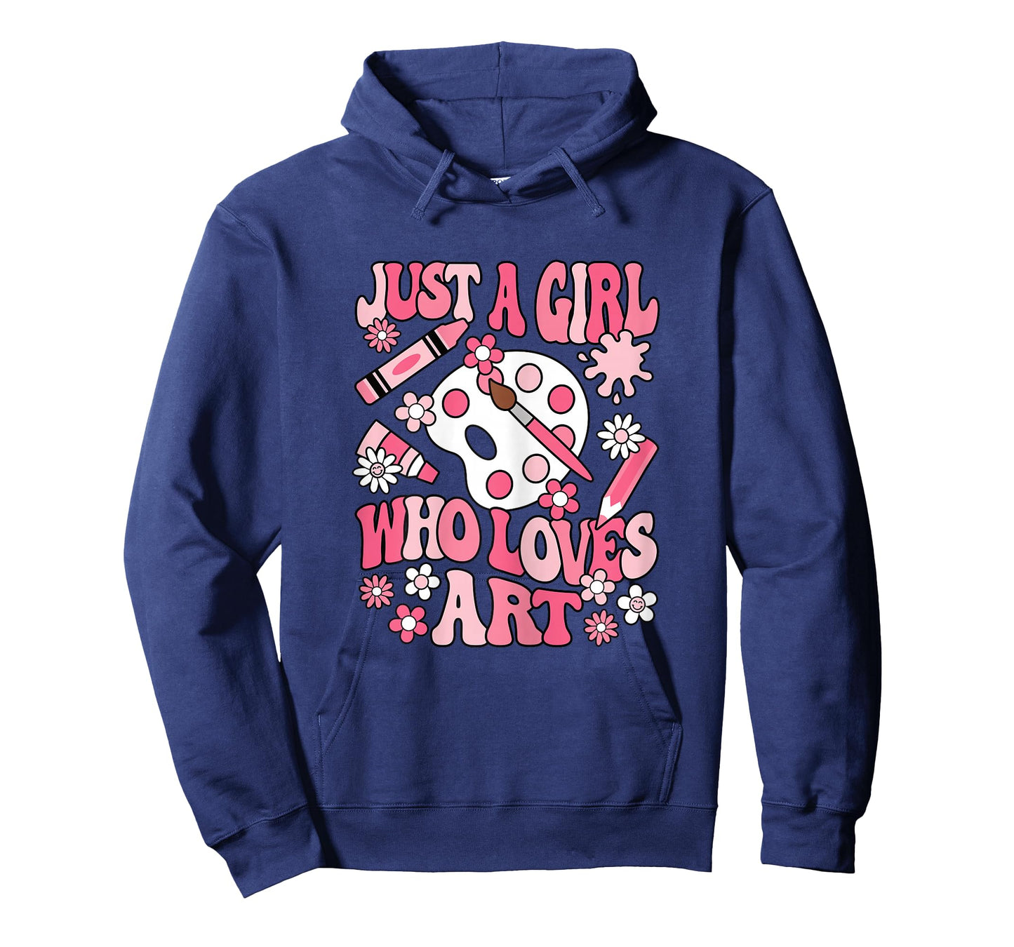 Just A Girl Who Loves Art Painting Artist Girls Kids T-Shirt