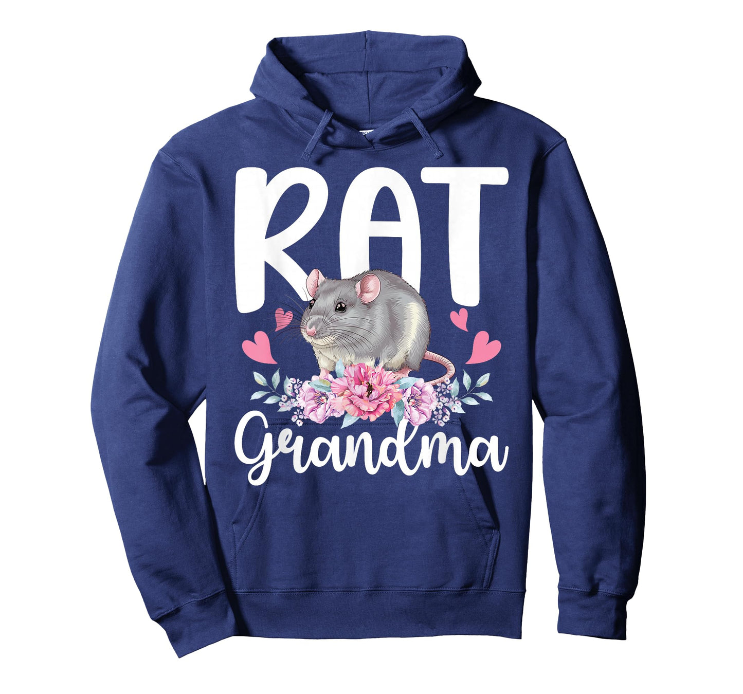 Rat Grandma Flowers Rat Owner Rat Lover Rat Grandmother T-Shirt