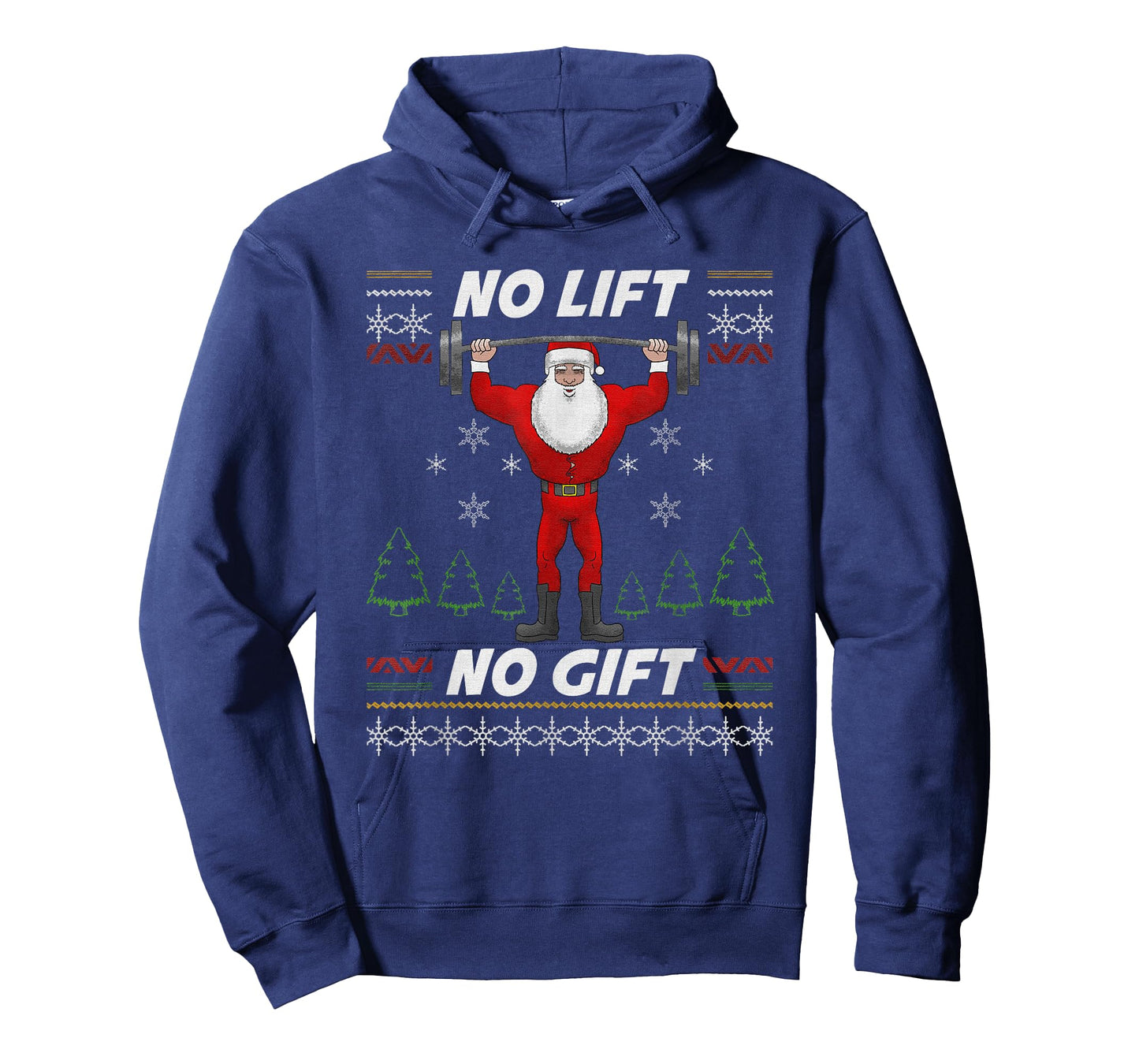 No Lift No Gift Workout Gym Christmas Xmas Pajama Men Women T-Shirt