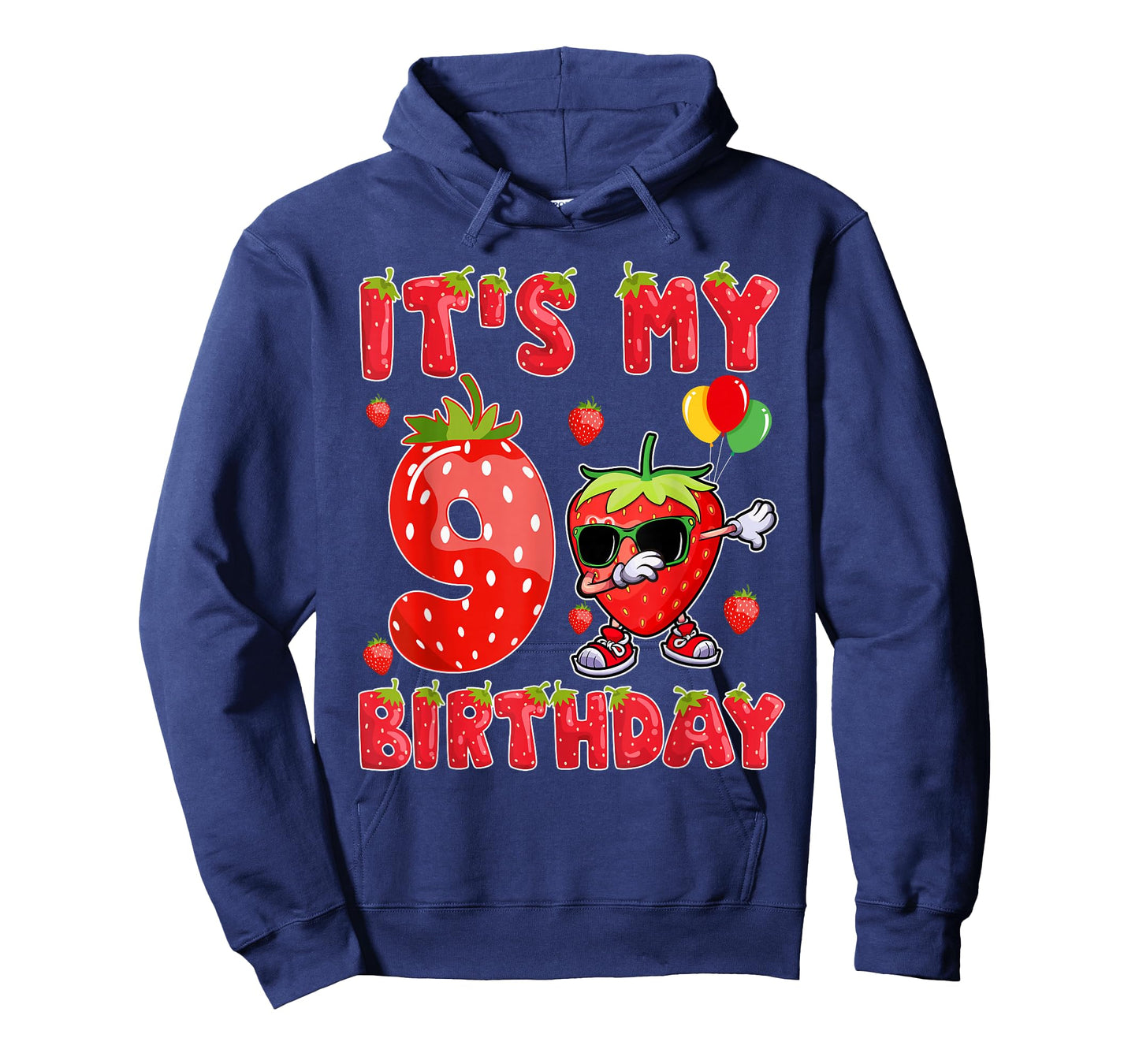 It's My 9th Birthday Girl Strawberry Theme 9 Year Old T-Shirt