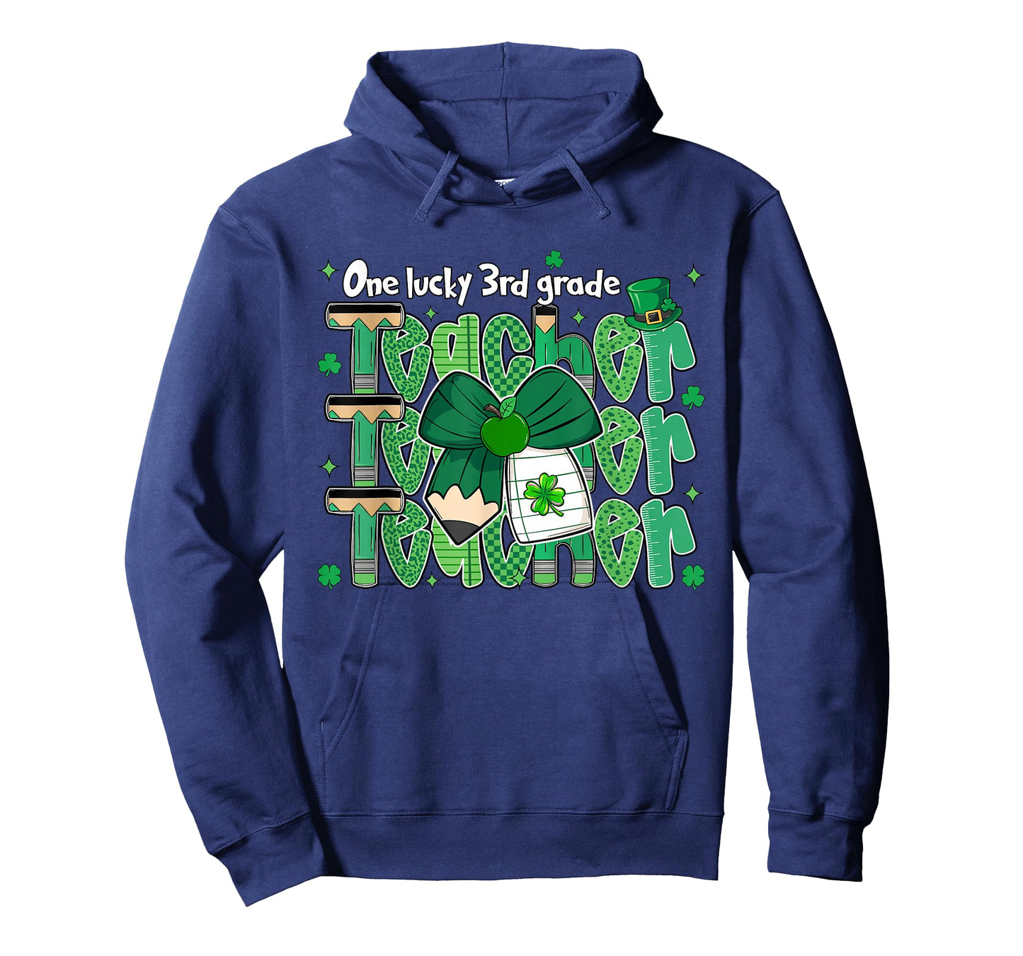 Preppy One Lucky 3rd Grade Teacher St Patrick's Day T-Shirt