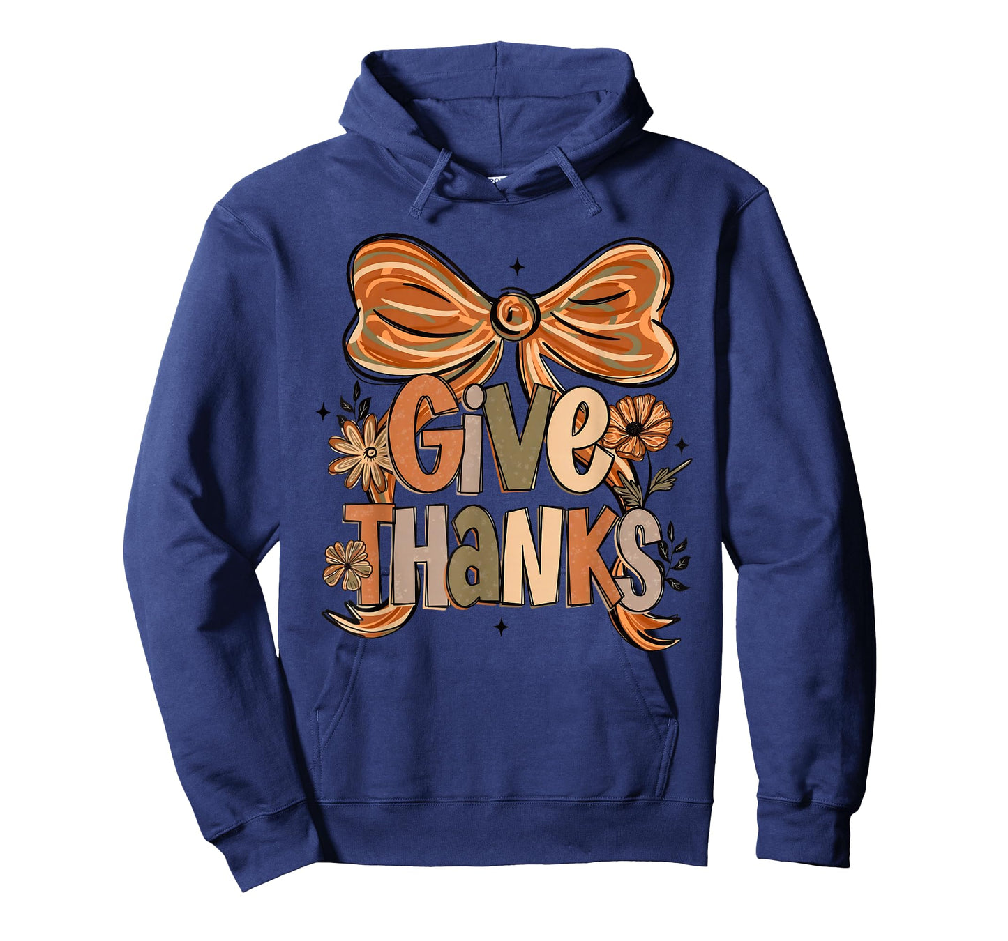 Give Thanks Floral Preppy Fall Thanksgiving Bow Coquette T-Shirt