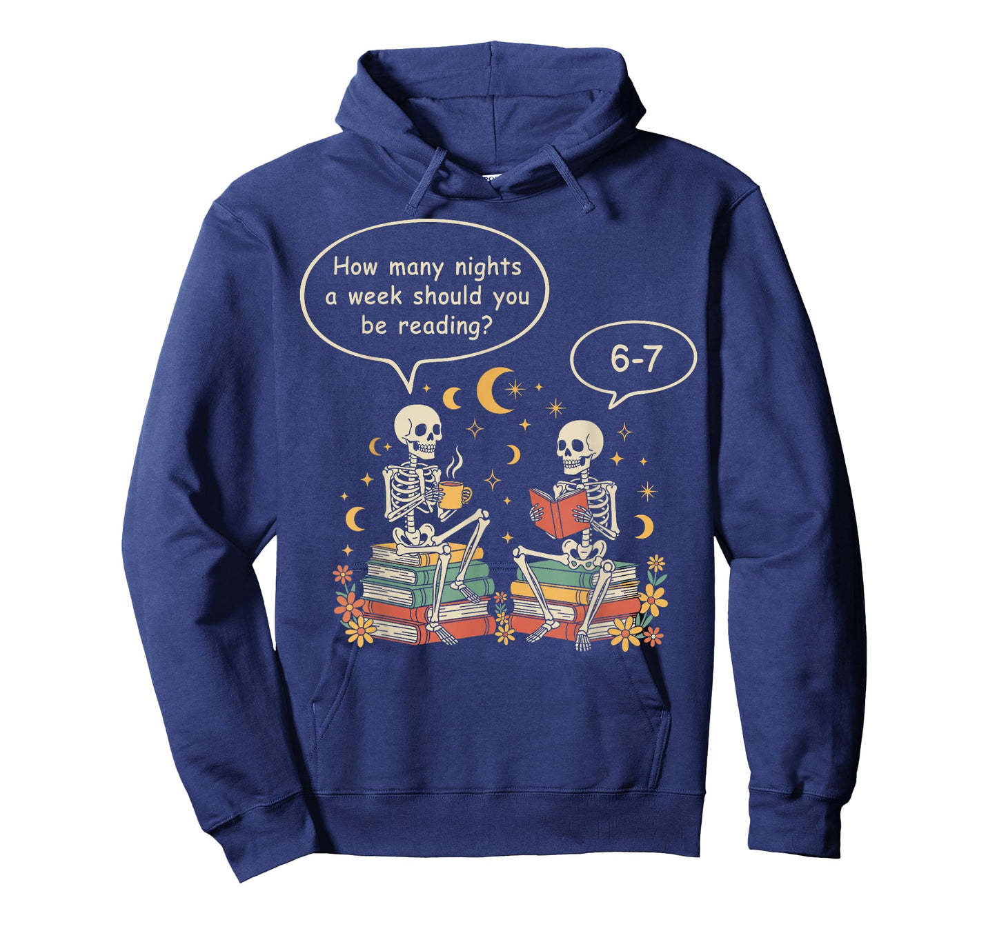 How Many Nights Reading 67 Teacher 6 7 Skeleton Reading Book T-Shirt
