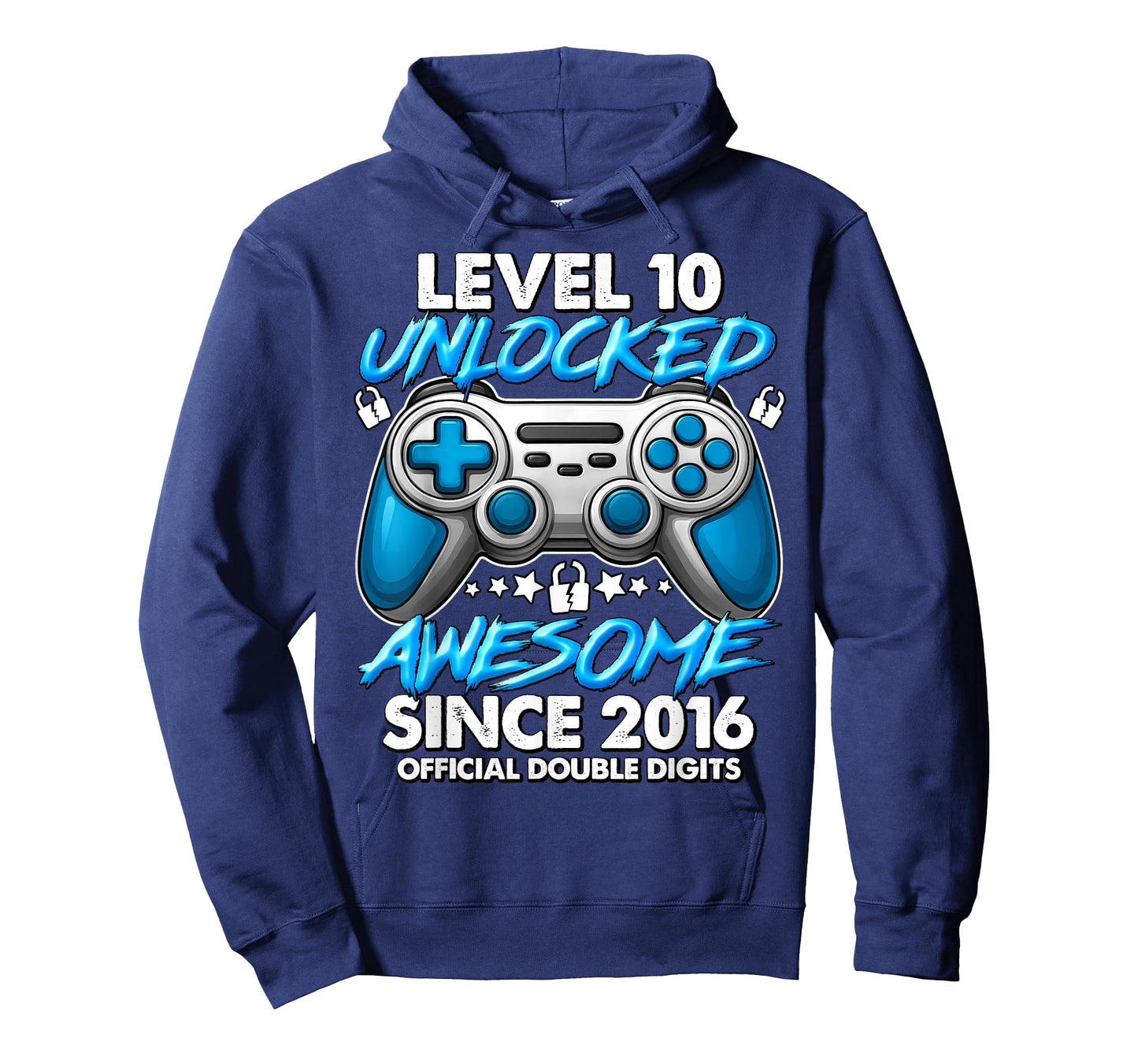 Official Double Digits Level 10 Unlocked 10th Birthday Boy T-Shirt