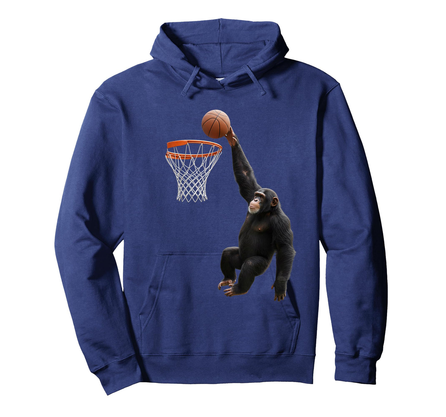Chimpanzee Dunking Basketball Hoop Funny Jungle Animals Kids T-Shirt