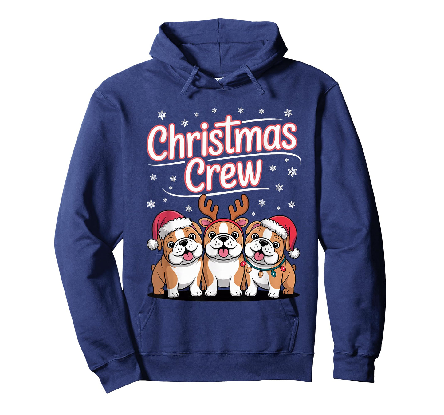Christmas Crew Xmas Puppy Funny Christmas English Bulldog T-Shirt