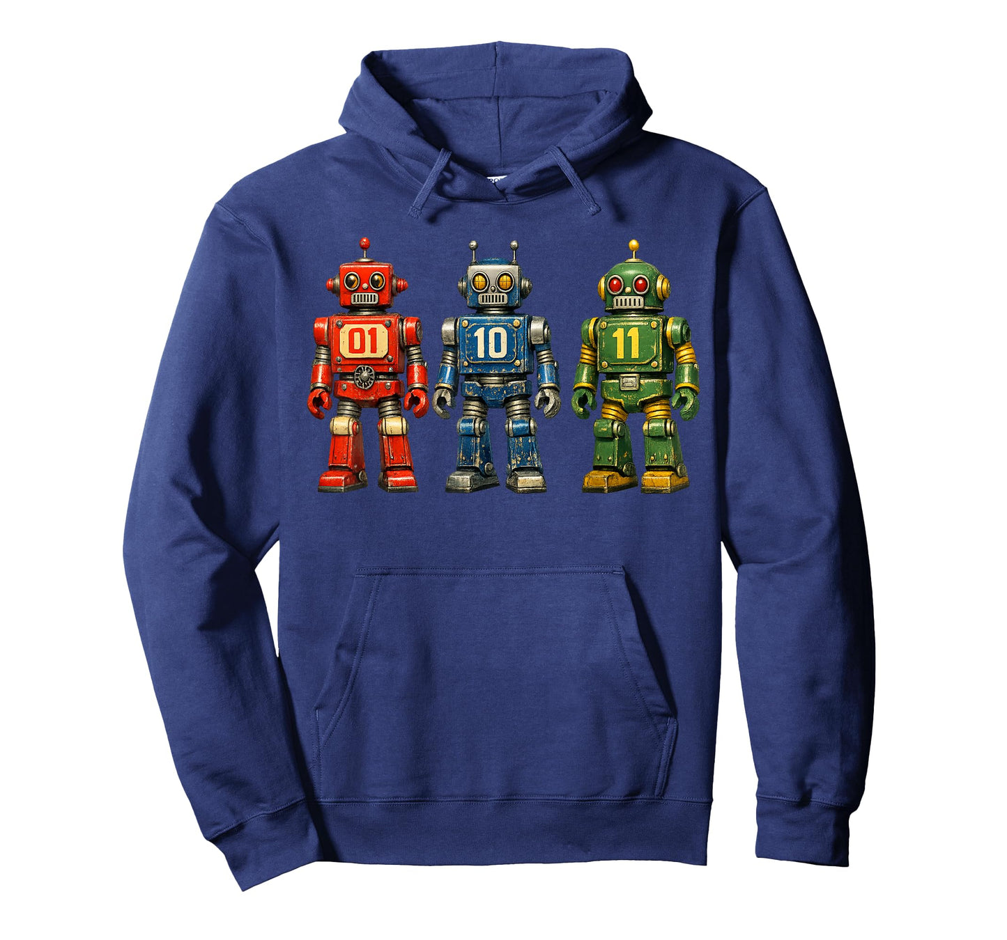 Binary Code Robot Retro 01 10 11 Programming Humor Vintage T-Shirt
