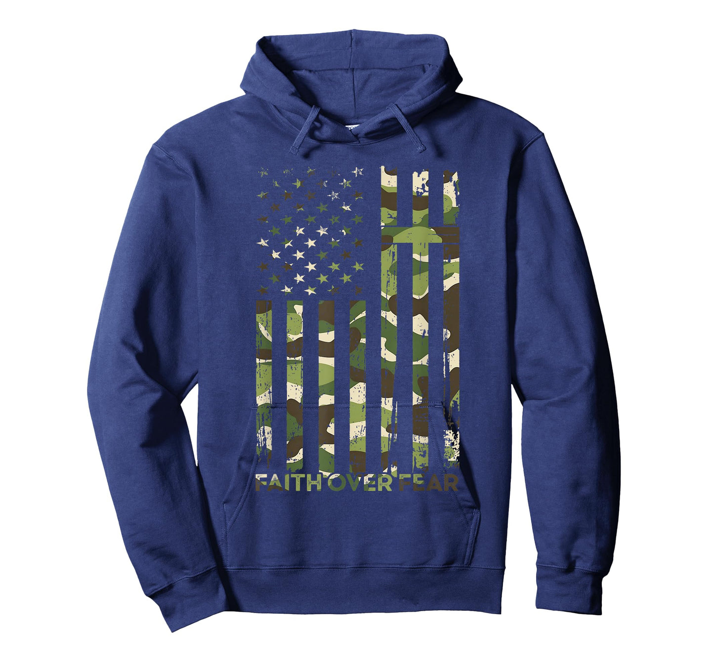 Faith Over Fear USA Flag Camo Christians Jesus Religion T-Shirt