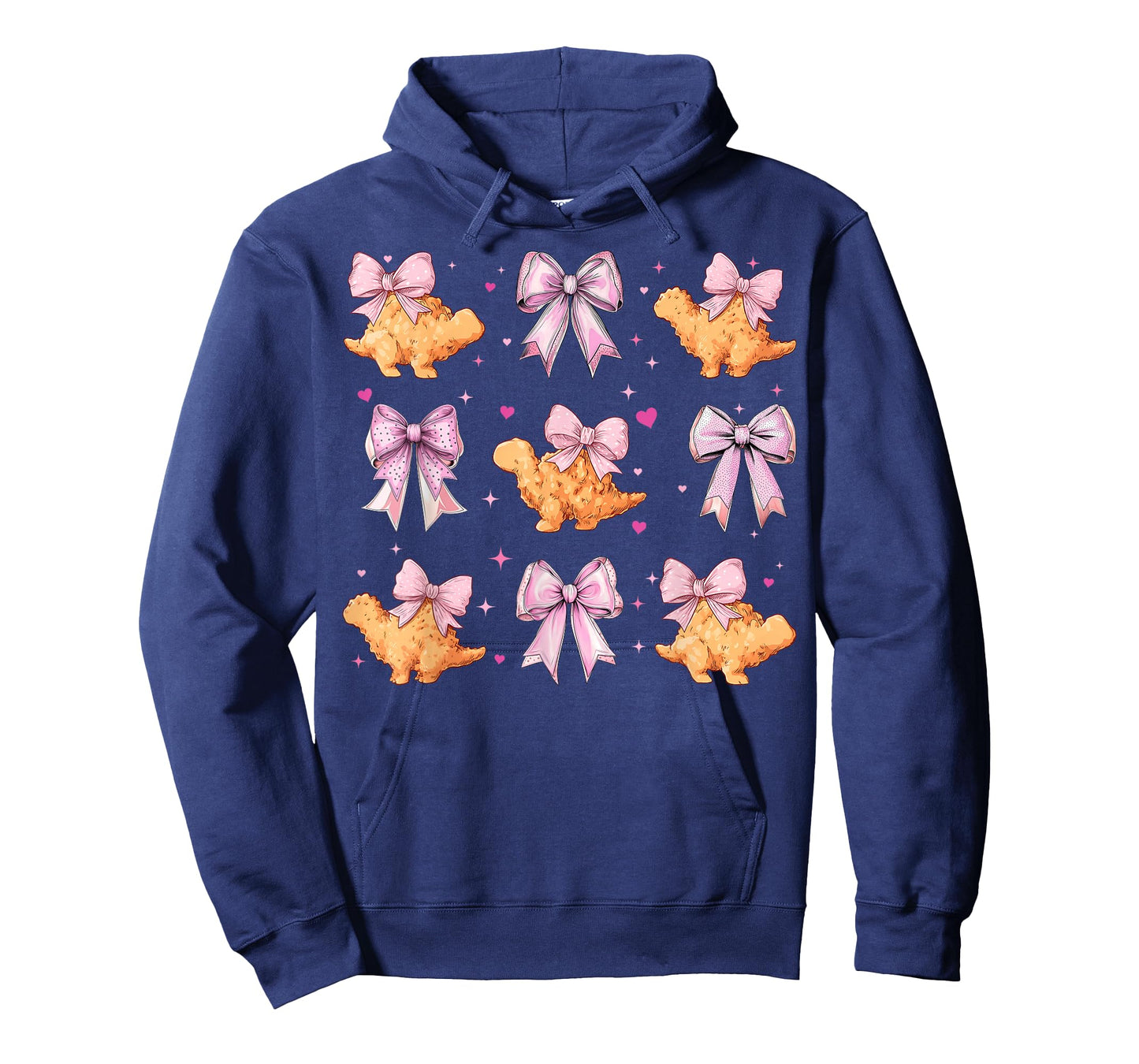 Dino Chicken Nugget Dinosaur Nug Girl Pink Coquette Bow T-Shirt