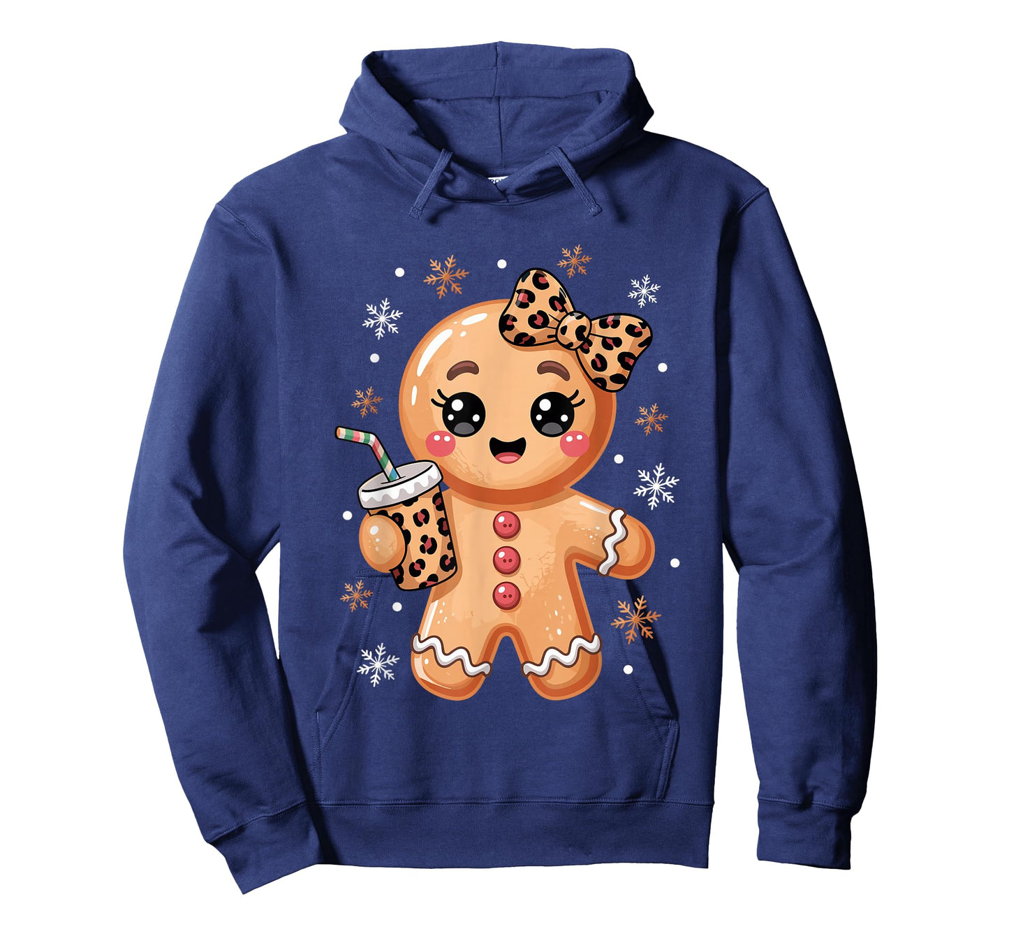 Cute Gingerbread Leopard Coquette Bow Christmas Gingerbread T-Shirt