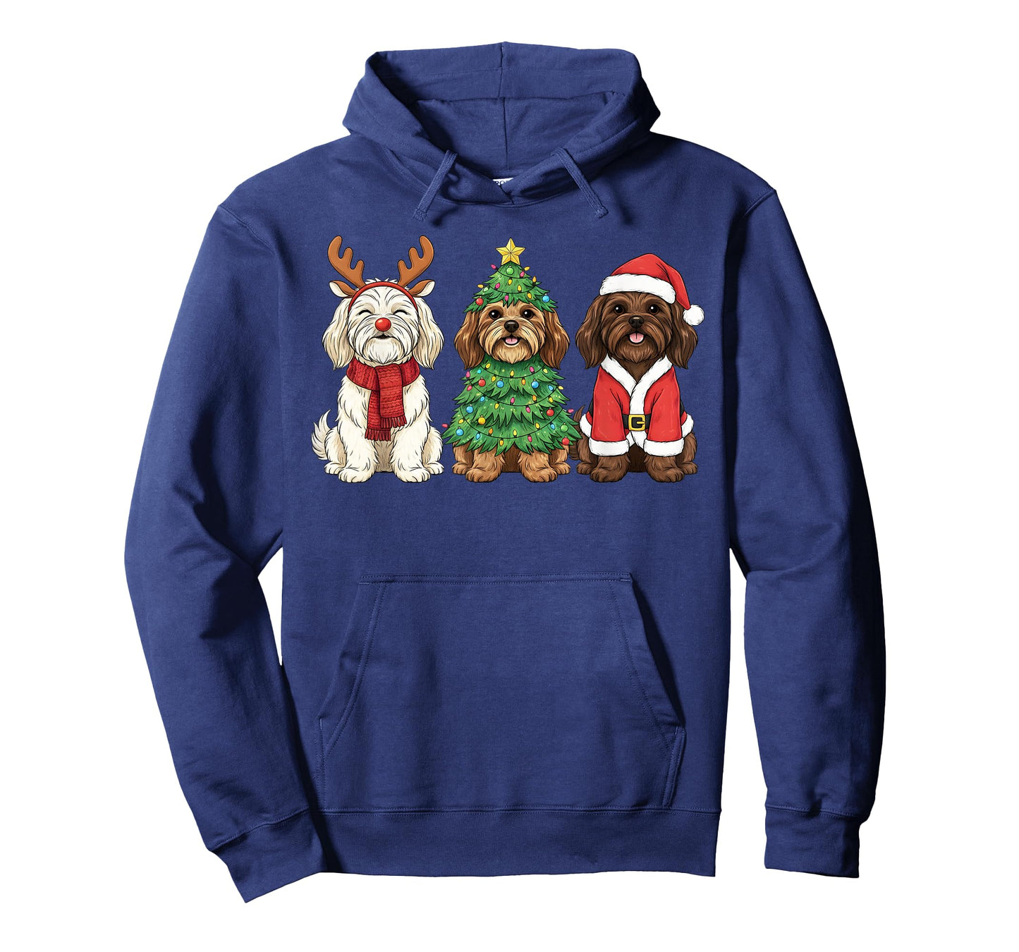 Retro Christmas Havanese Santa Reindeer Dog Lover T-Shirt