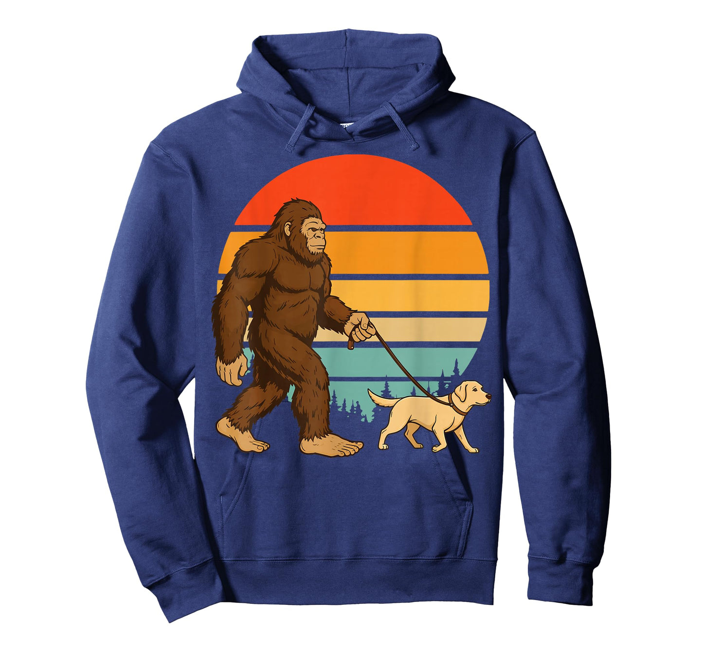 Bigfoot Labrador Retriever Retro Dog Vintage T-Shirt