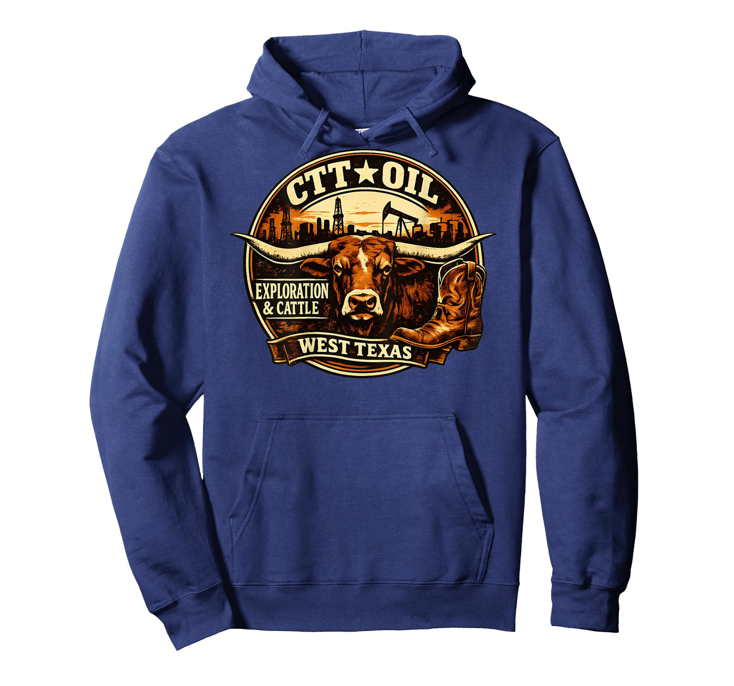 CTT Oil Exploration & Cattle Company Texas (ON Back) T-Shirt