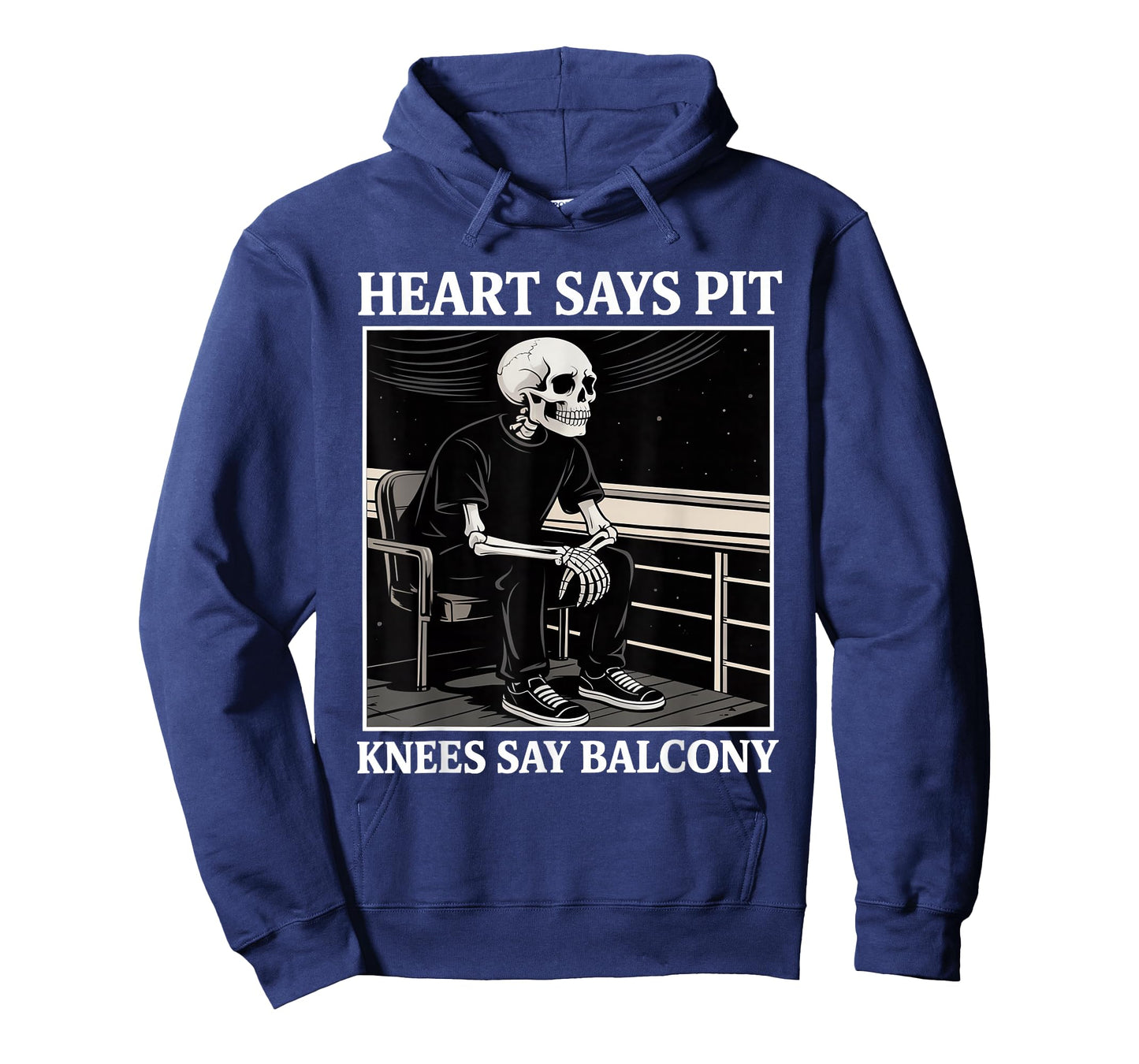 Heart Says Pit Knees Say Balcony Funny Concert Quote T-Shirt