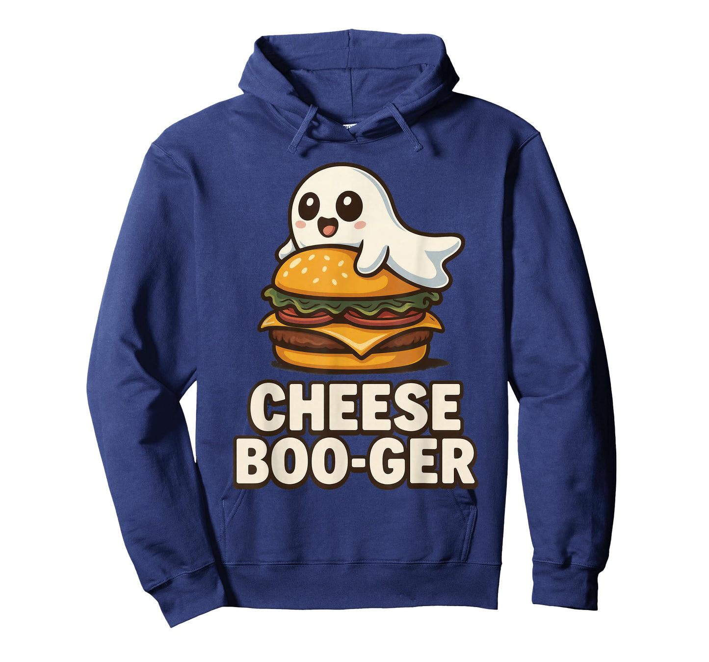 Cheese Boo-Ger Cute Ghost Burger Funny Food Pun Halloween T-Shirt