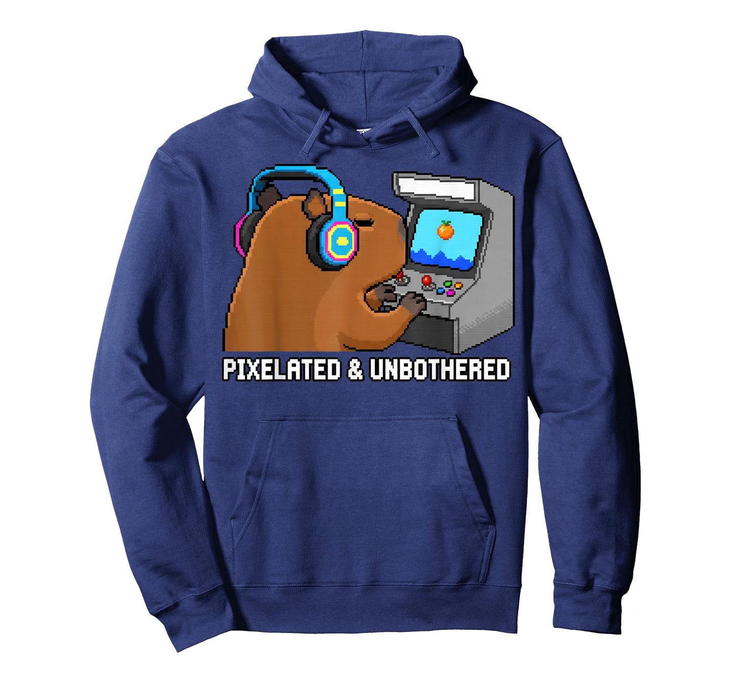 Pixelated Unbothered Capybara Retro Gaming Gamer T-Shirt