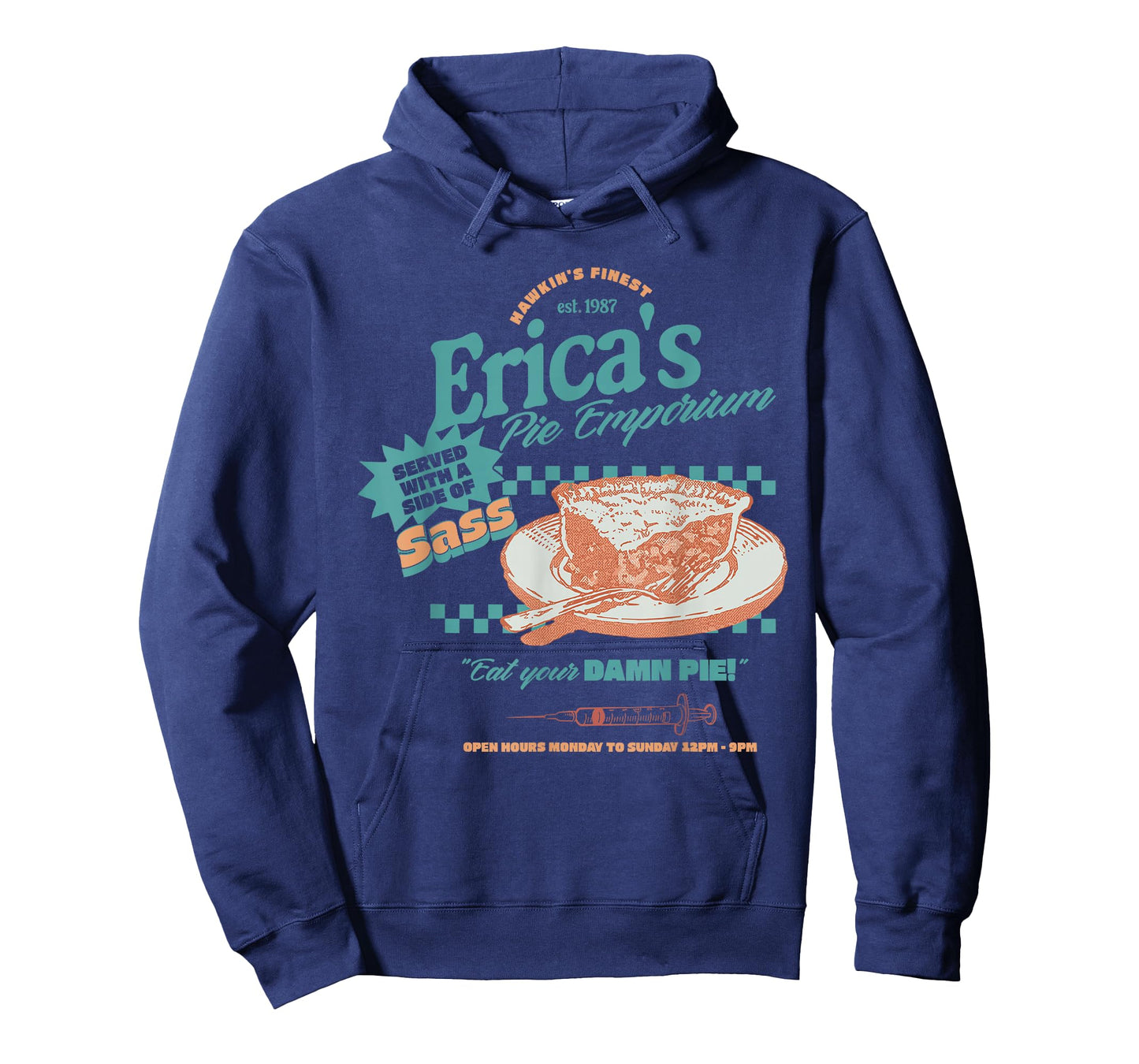 Retro 80s Diner Erica’s Pie Emporium Eat Your Damn Pie T-Shirt
