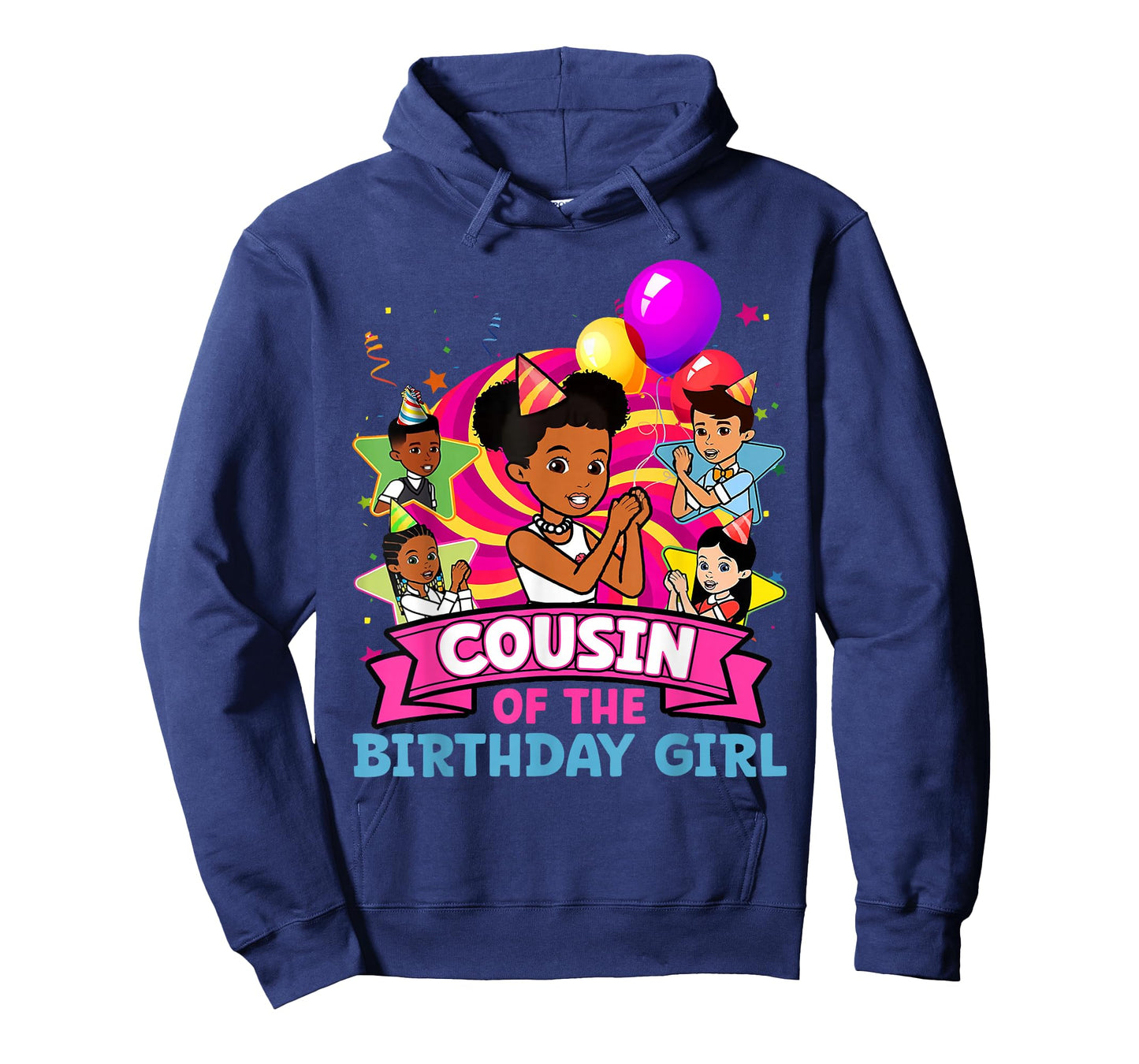 Cousin of Birthday Girl Gracie Pink Doll Family Decorations T-Shirt