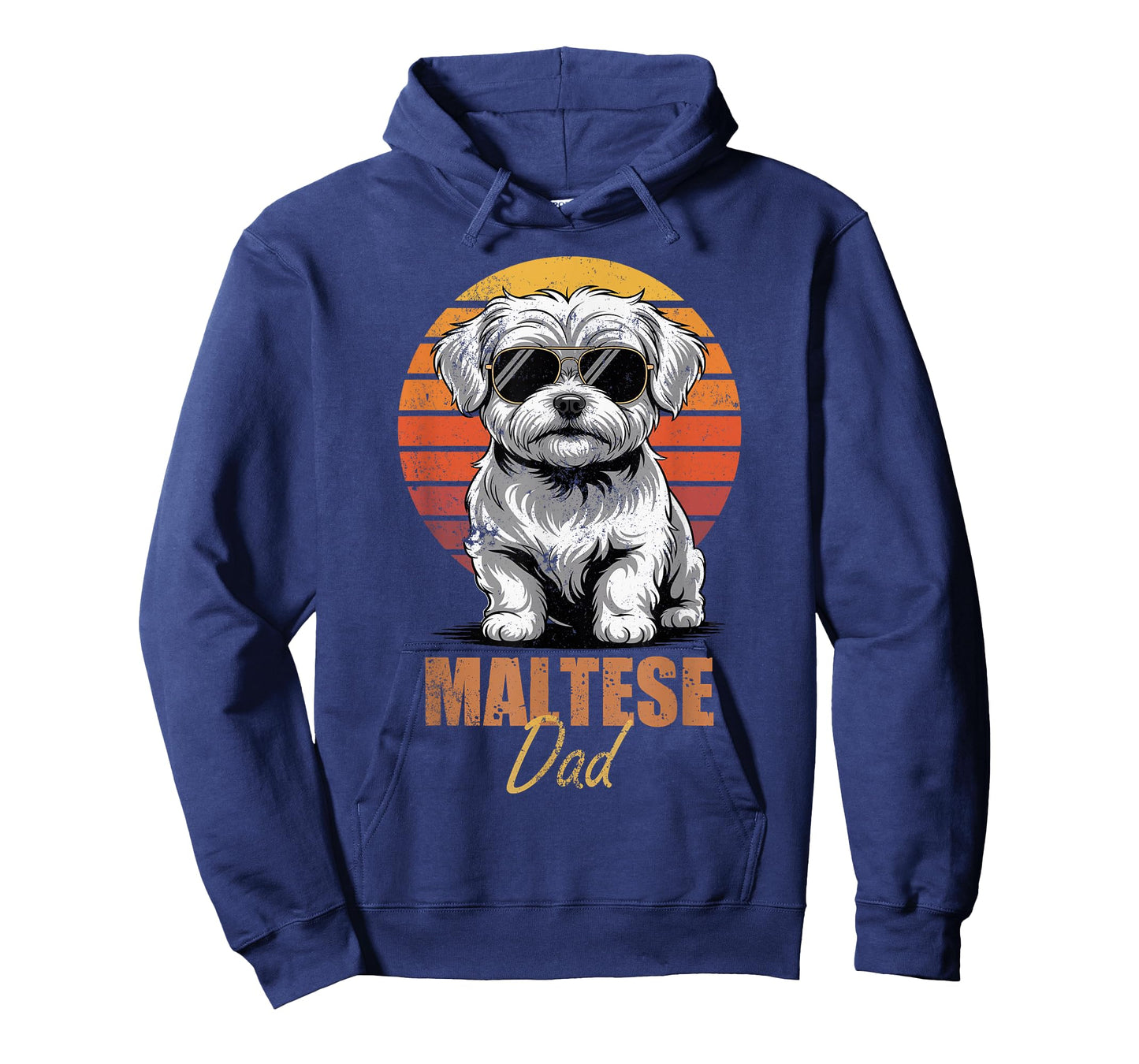 Cool Retro Maltese Dad Funny Vintage Dog Lovers T-Shirt