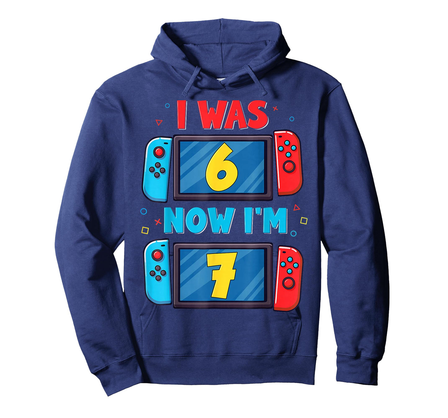 Retro 7th Birthday Boy I was 6 Now I'm 7 Year Old Cute Kids T-Shirt