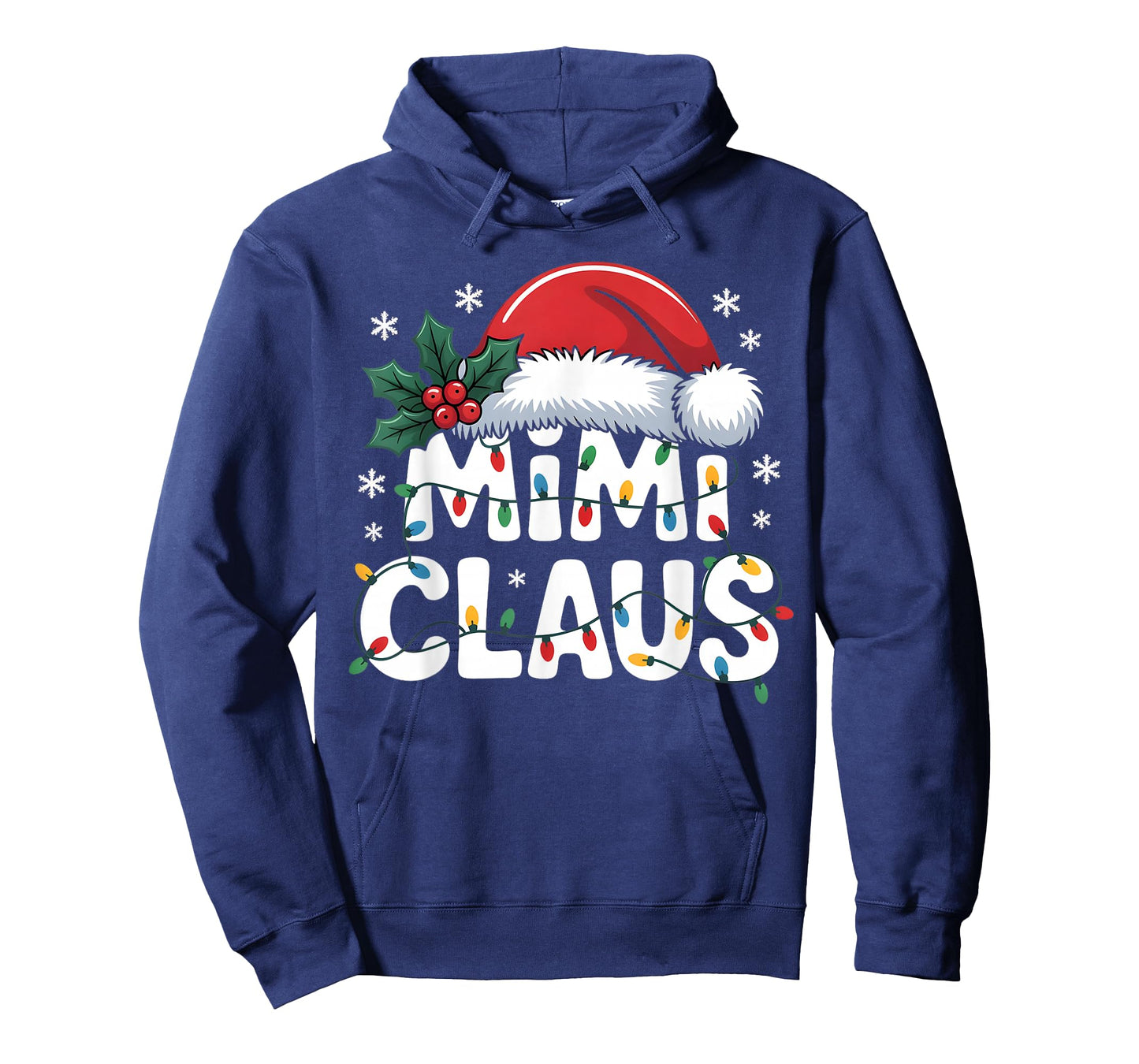 Mimi Claus Christmas Lights Santa Family Matching Holiday T-Shirt