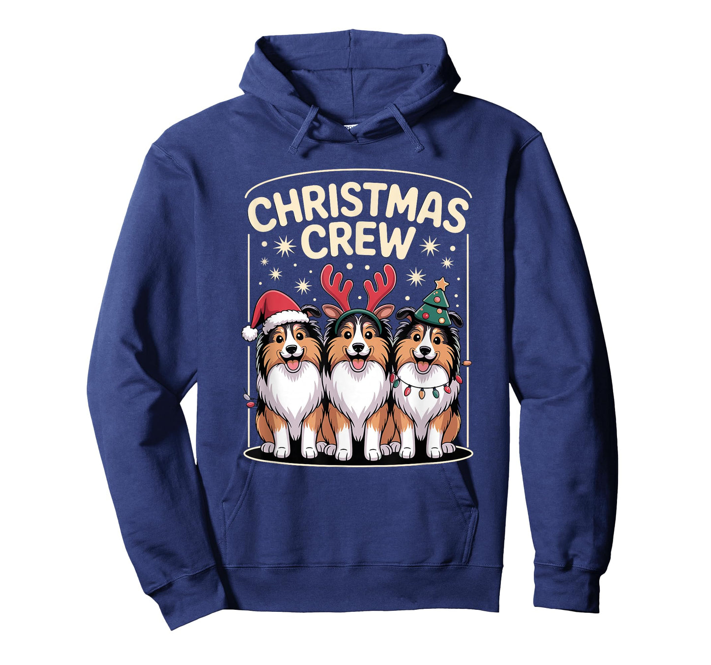 Christmas Crew Puppy Dog Funny Christmas Shetland Sheepdog T-Shirt