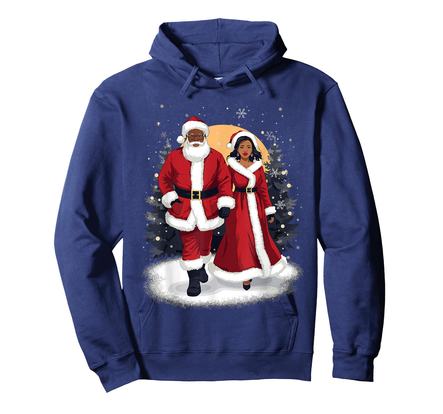 African American Santa Dancing with Mrs Claus for Christmas T-Shirt