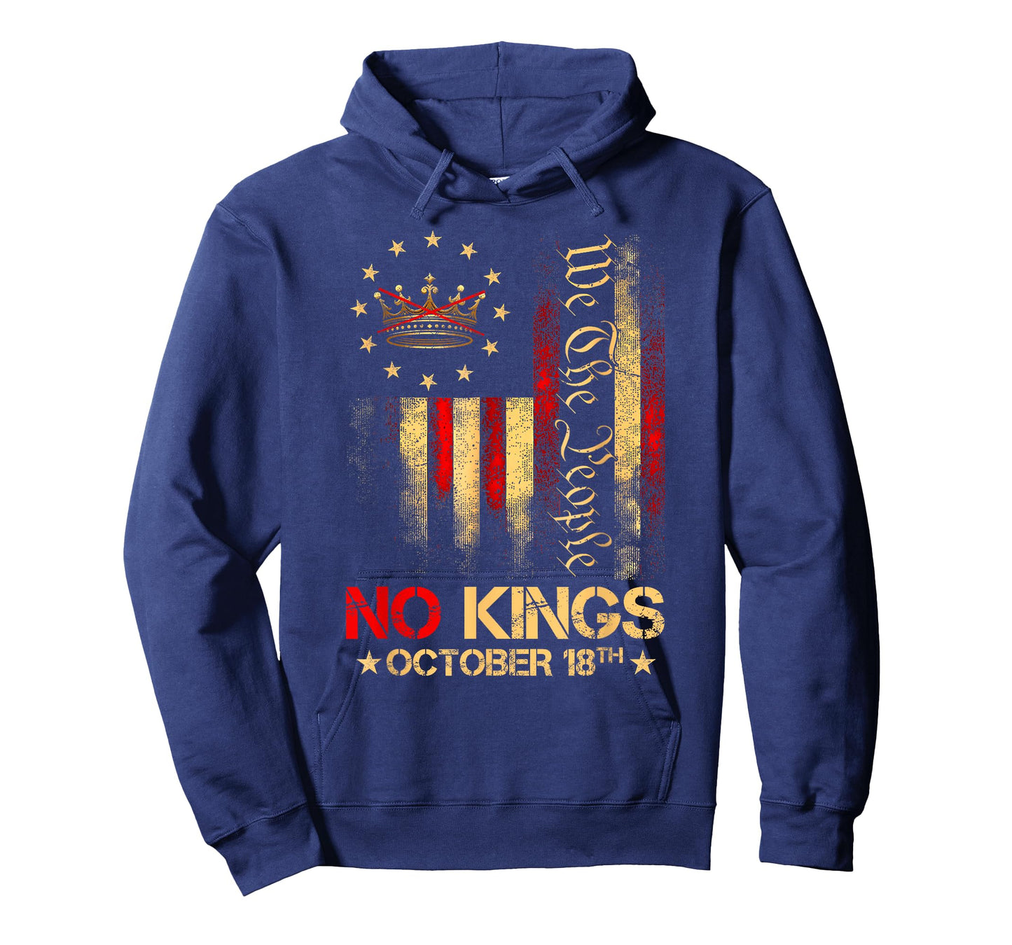 No Kings Shirt Vintage America Flag 1776 October 18 (ON Back T-Shirt